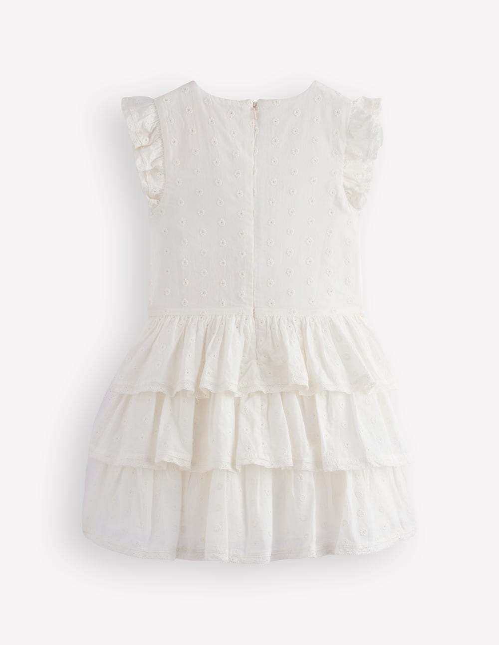 Pintuck Tiered Dress-Soft Ivory-4