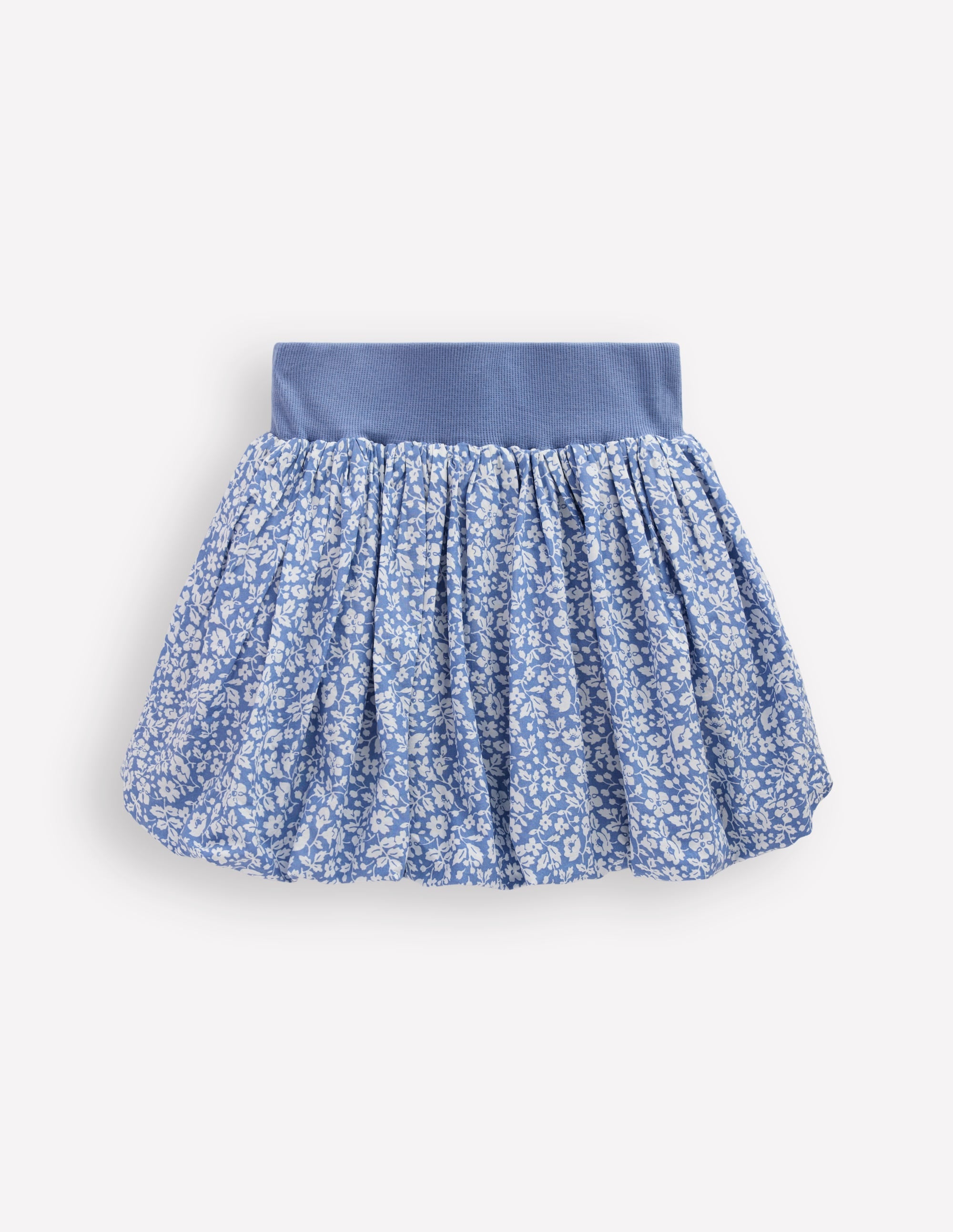 Bubble Hem Skirt-Wave Blue Vintage Ditsy Floral - Image 2