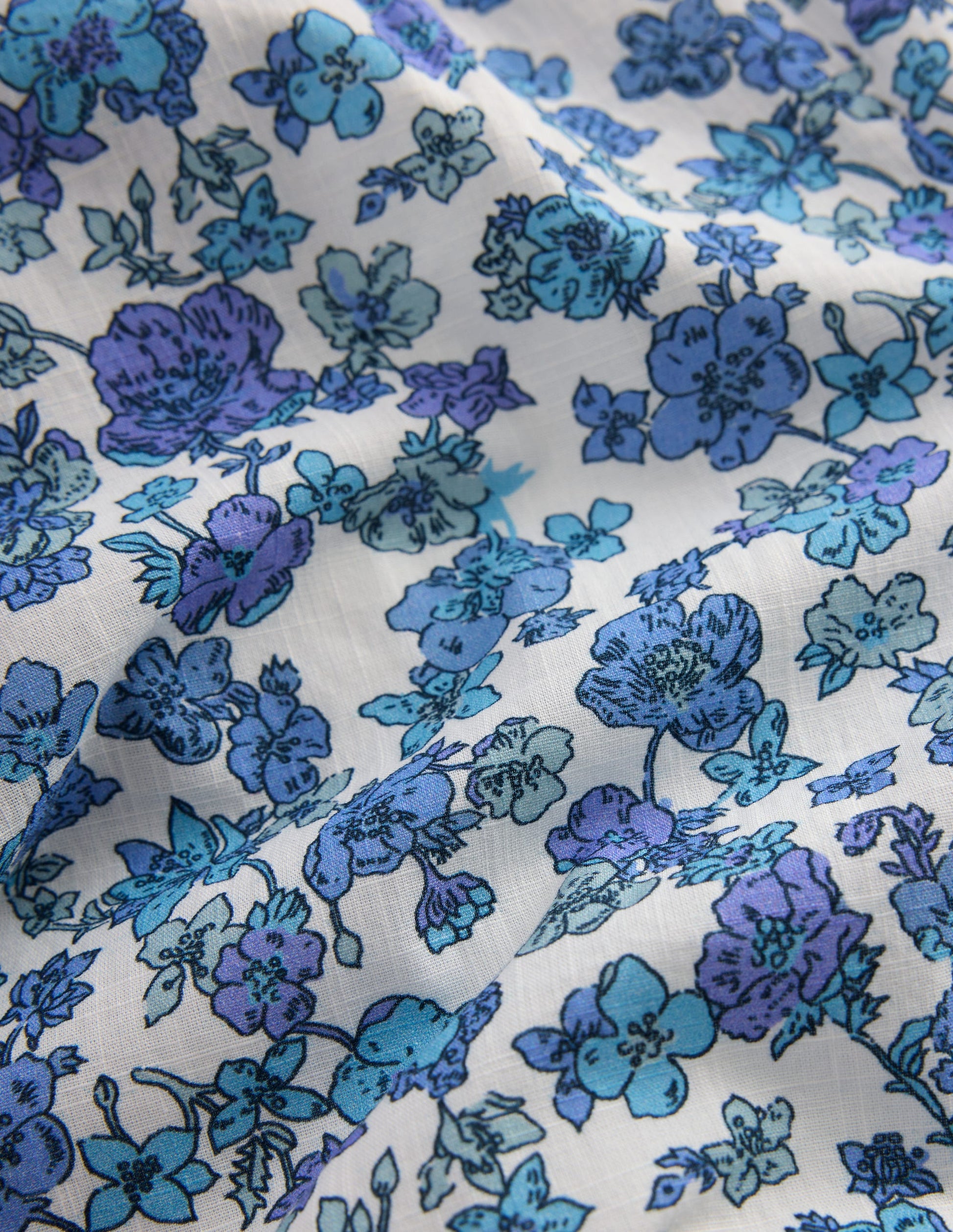 Frill Hem Pants-Blue Floral Hotch Potch-5