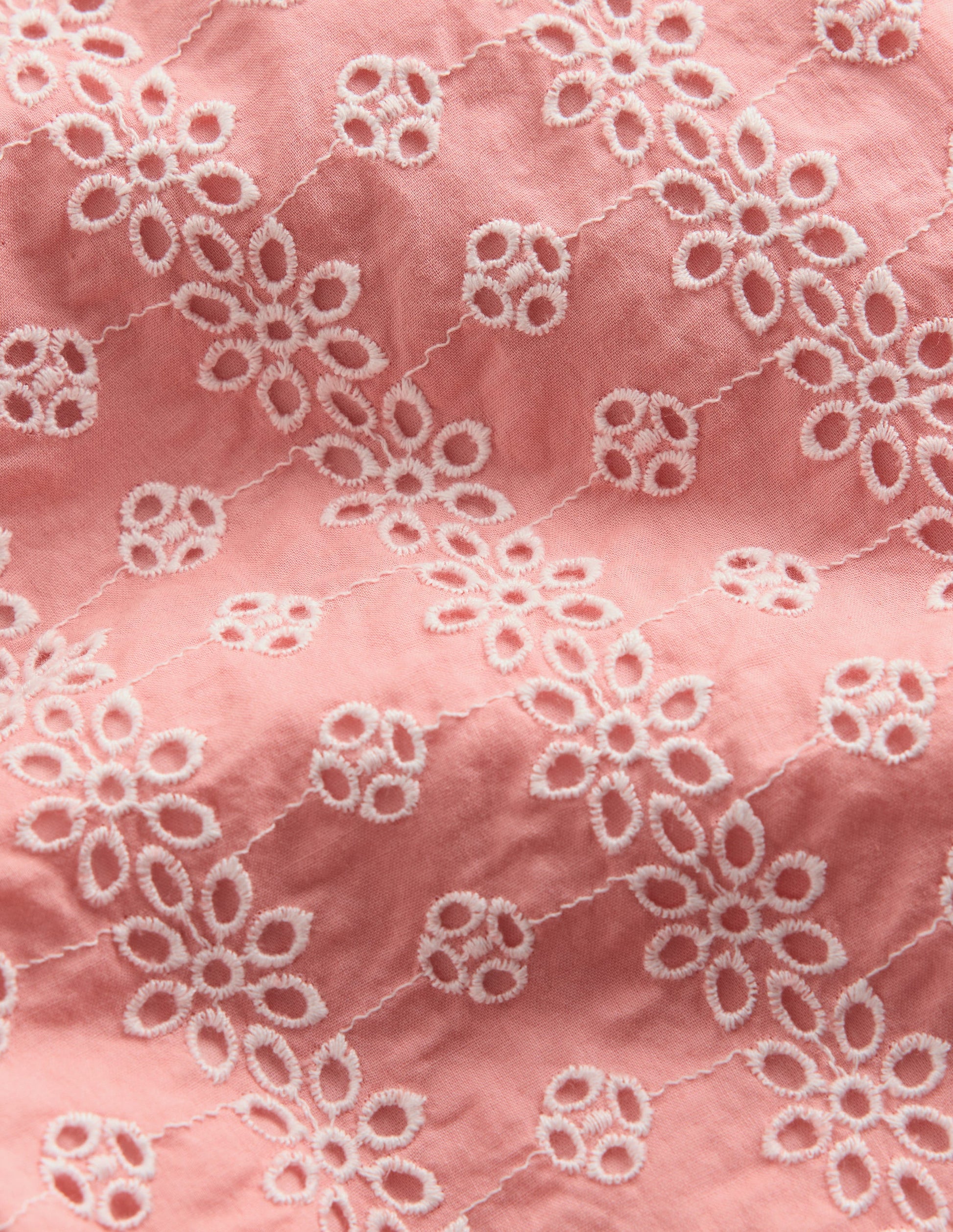 Frill Hem Pants-Pink Broderie-4