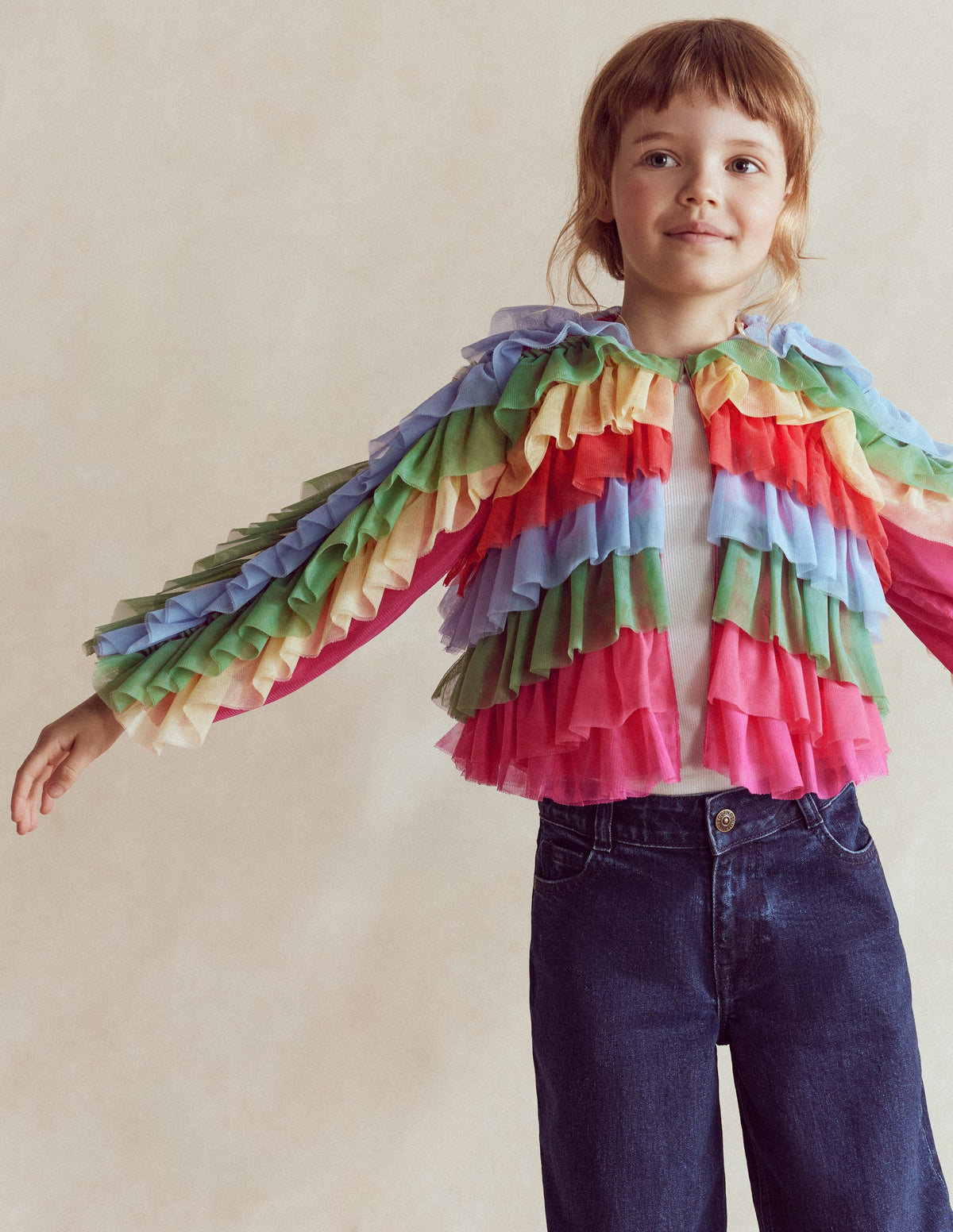 Rainbow Tulle Jacket-Multi Rainbow - Image 1