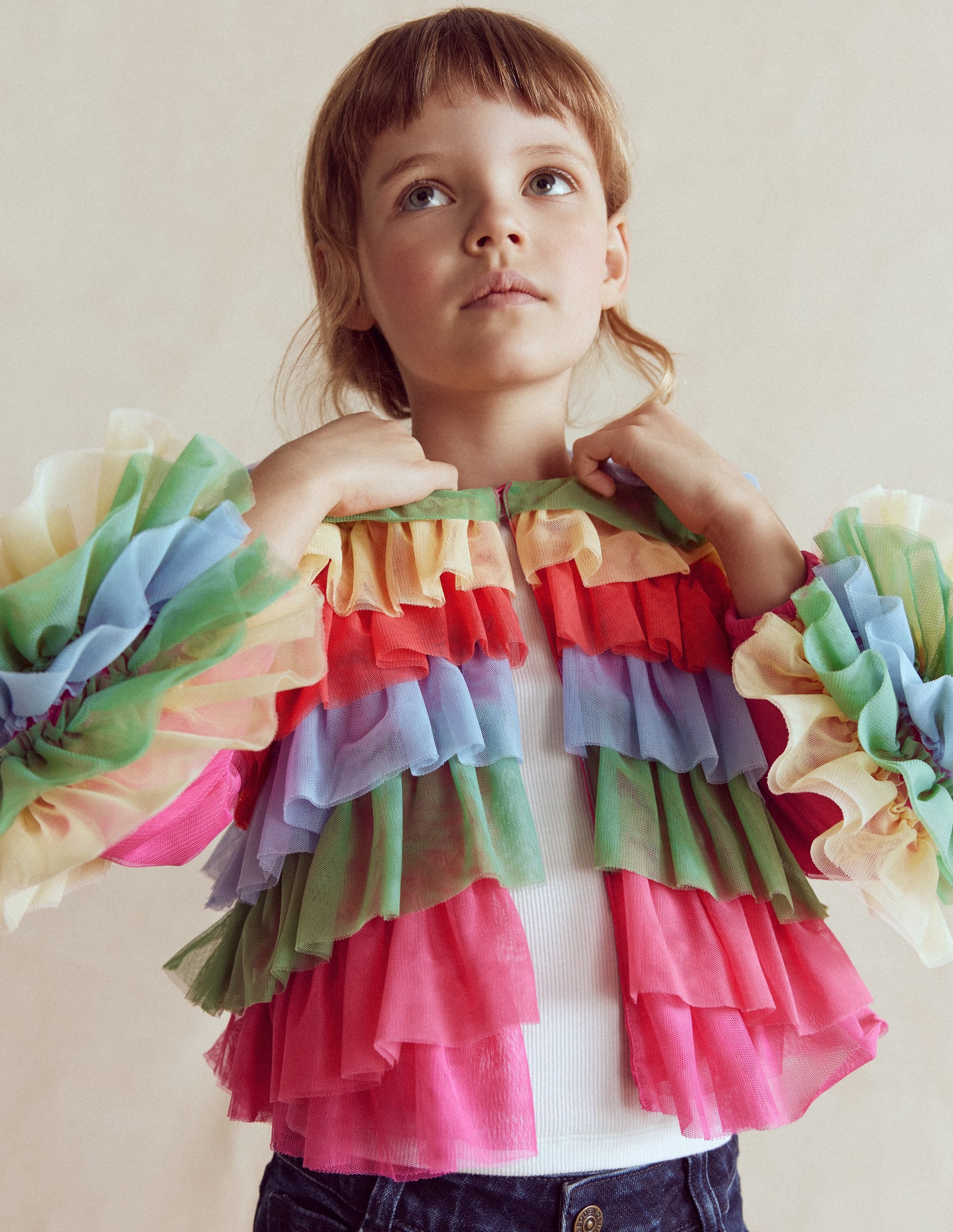 Rainbow Tulle Jacket-Multi Rainbow - Image 3