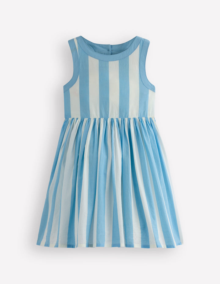 Harlow Logo Dress-Cloud Blue Cherry Stripe