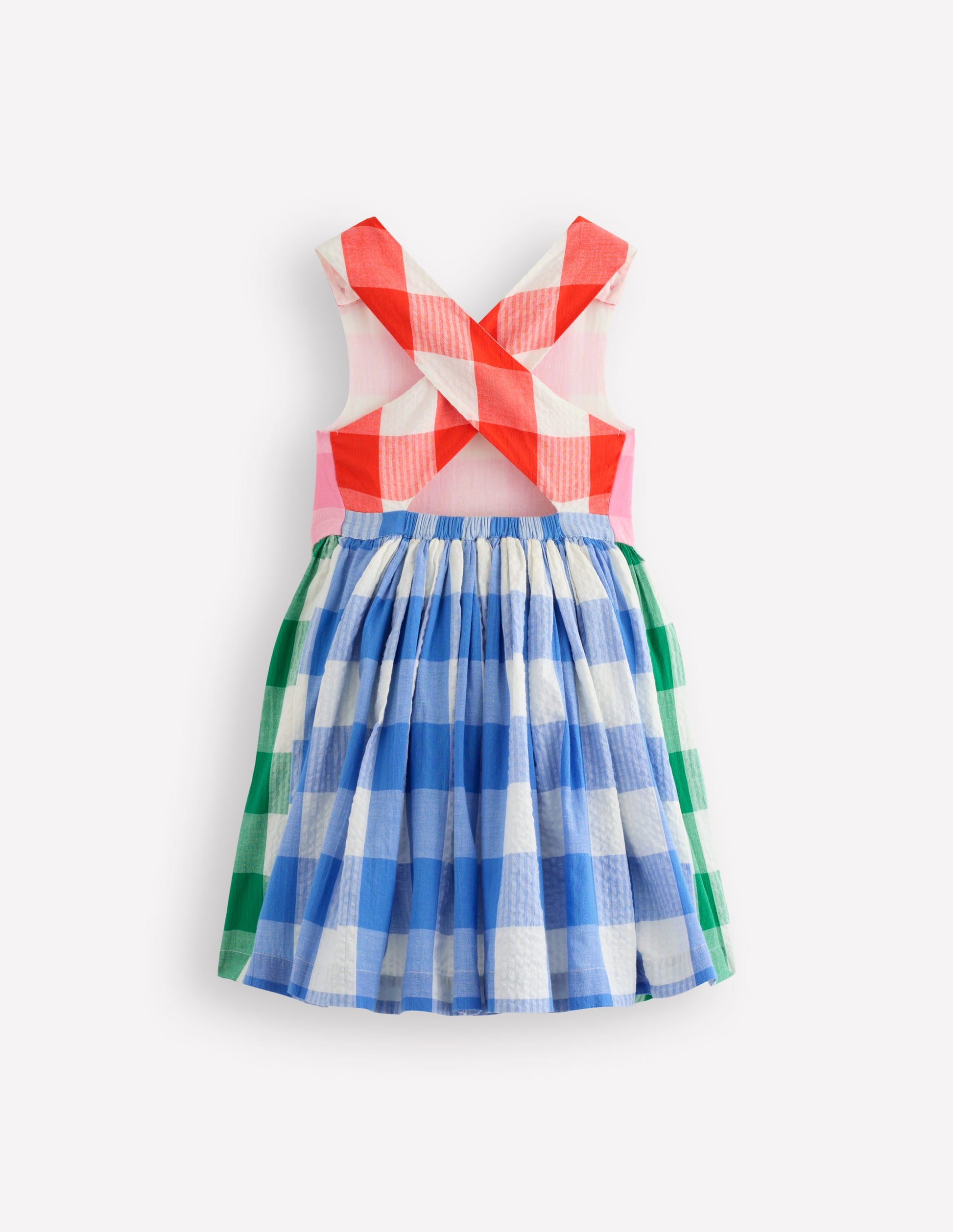 Harper Cross-Back Dress-Gingham Hotchpotch-2