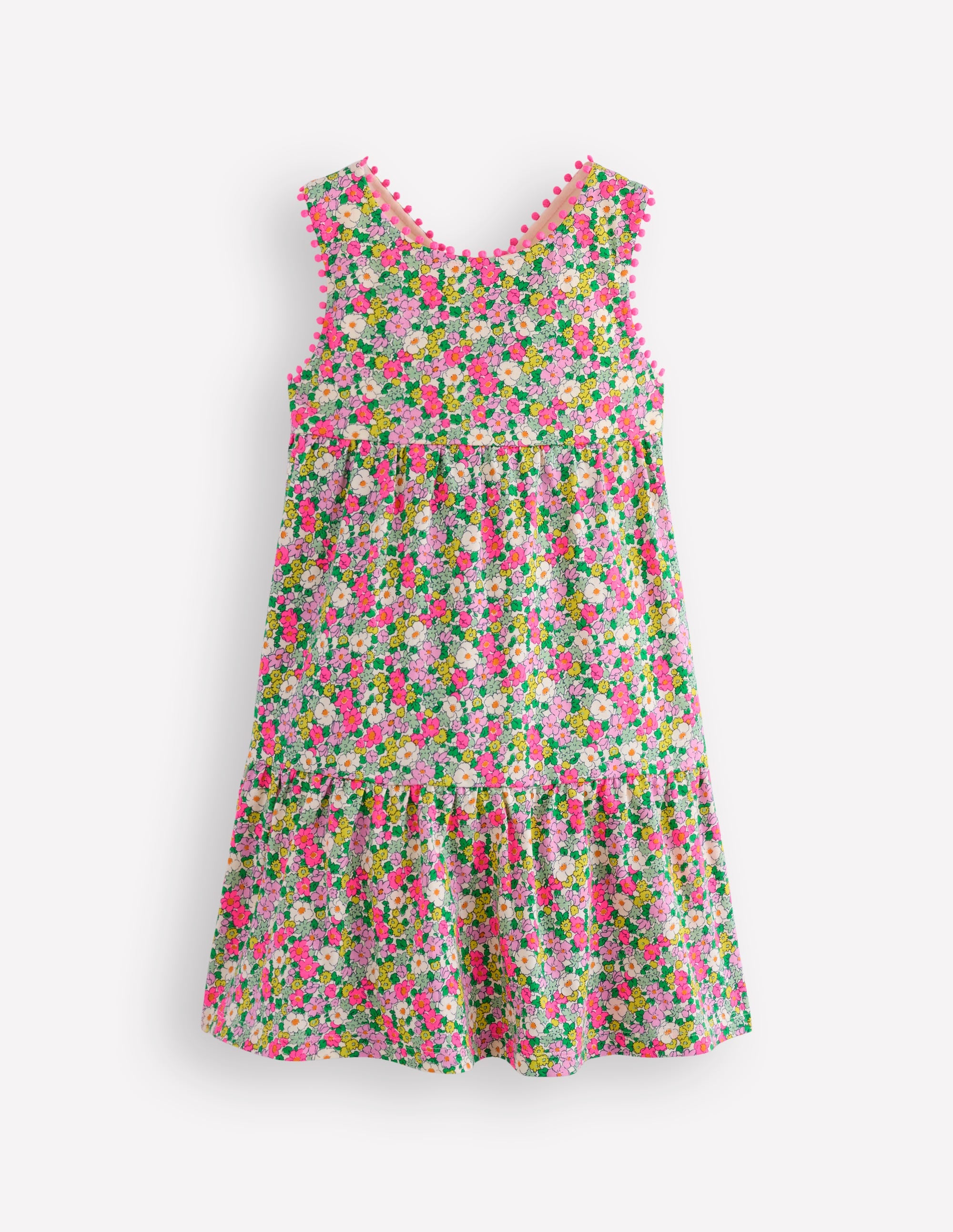 Jersey Cross-back Dress-Ditsy Floral - Image 1