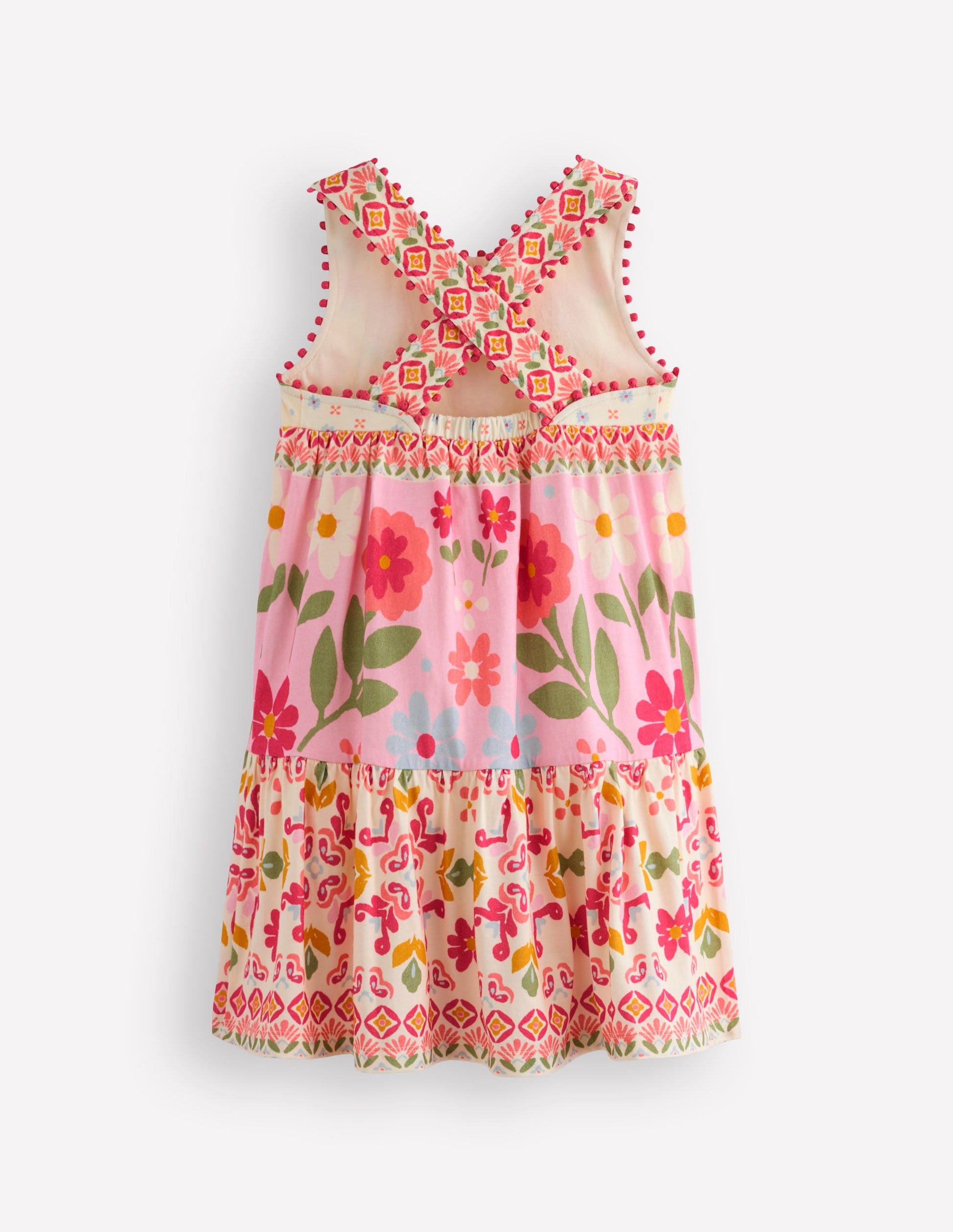 Jersey Cross-back Dress-Hotchpotch Floral-3