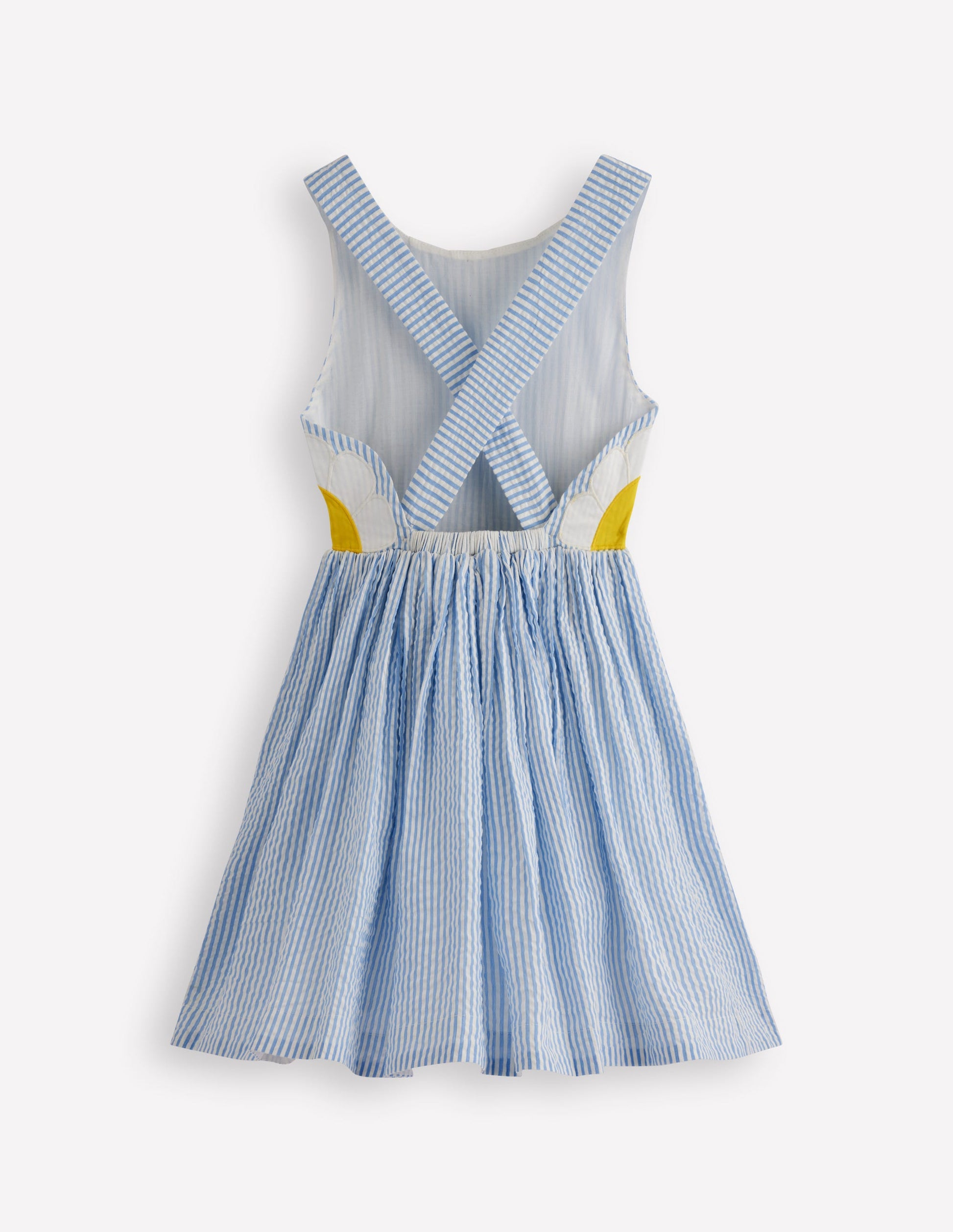 mini boden daisy dress Boden Girls Novelty Cross-Back Dress in Blue