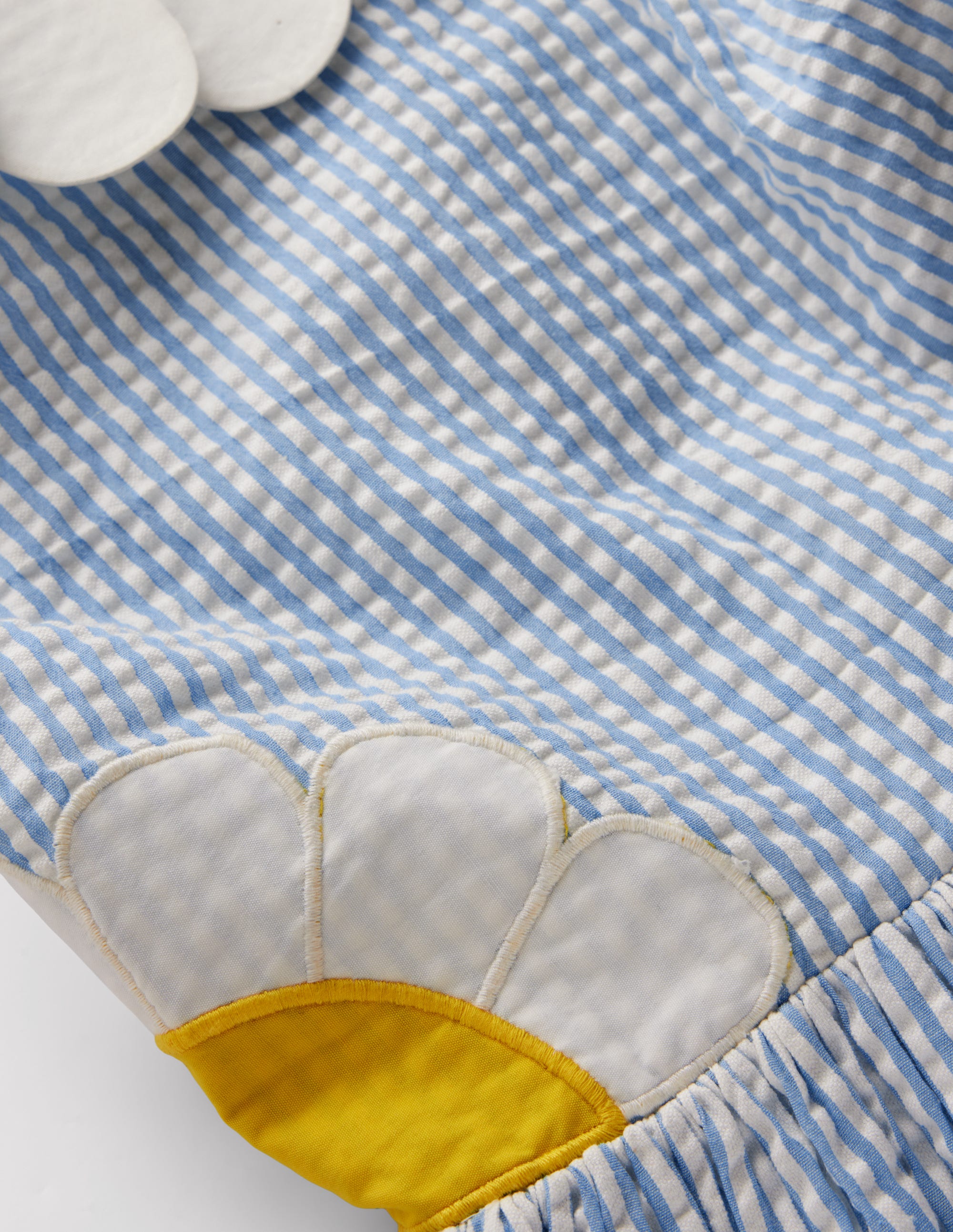 Novelty Cross-back Dress-Blue Daisy Applique | Boden USA