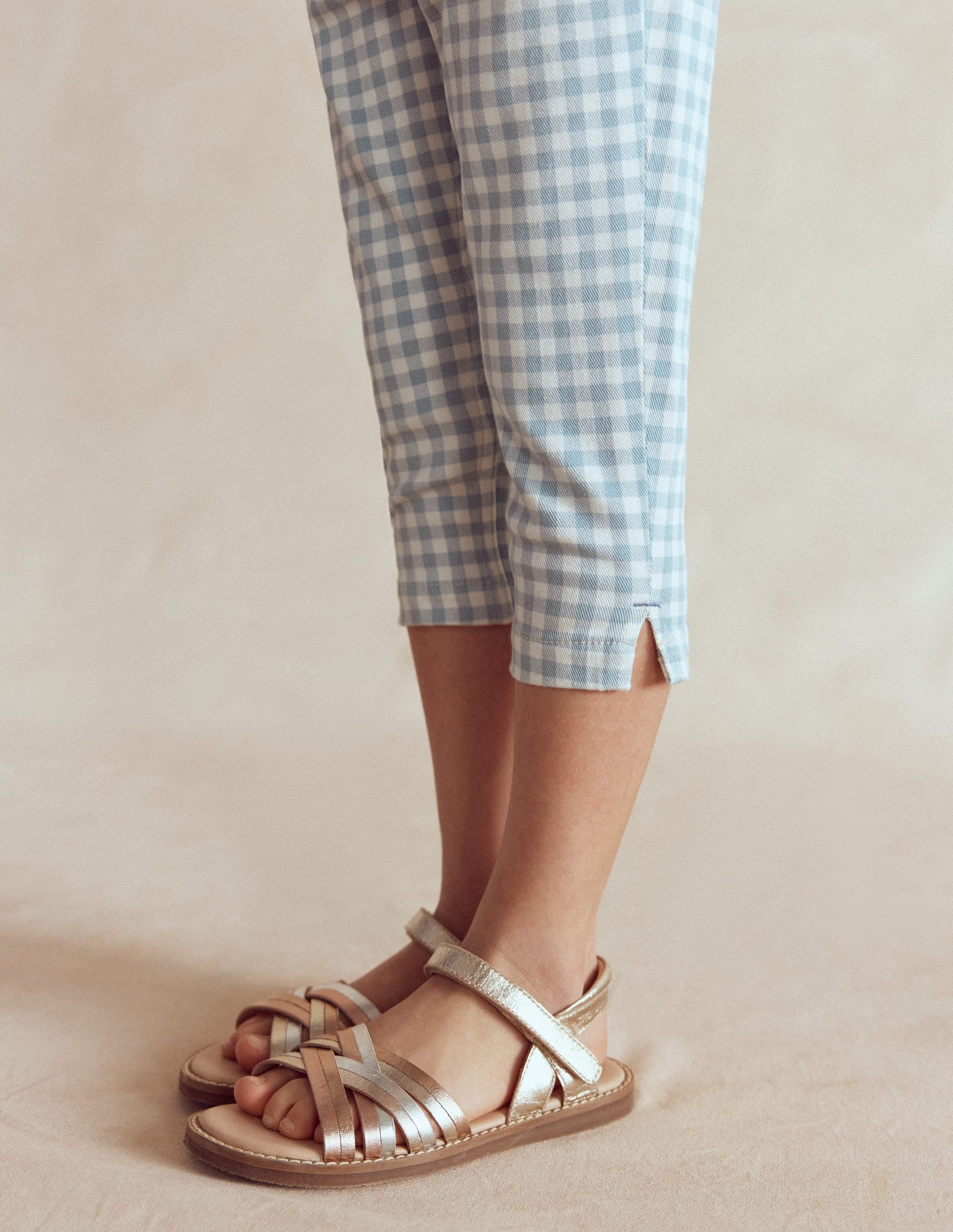 Capri Pants-Blue Gingham - Image 2