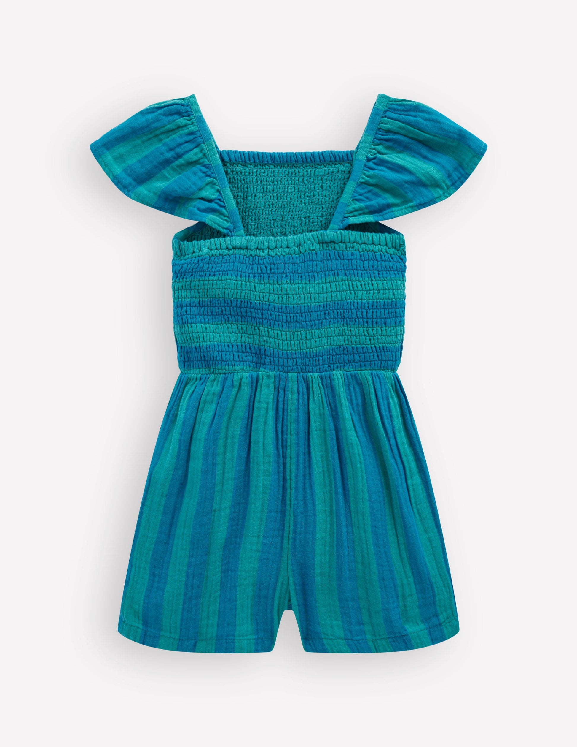 Double Cloth Playsuit-Aurora Blue Stripe-4