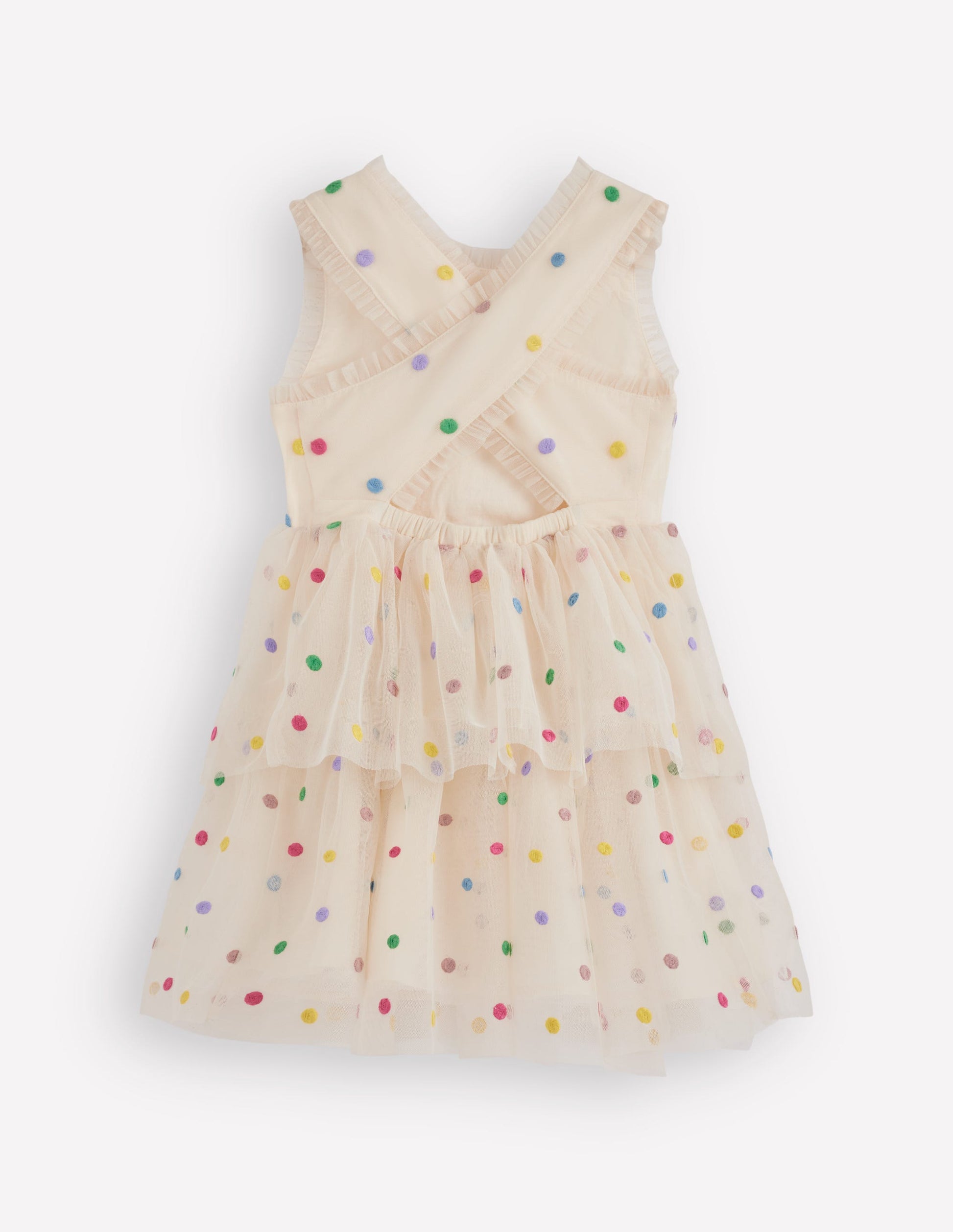Spot Occasion Dress-Soft Ivory Multi Spot-3