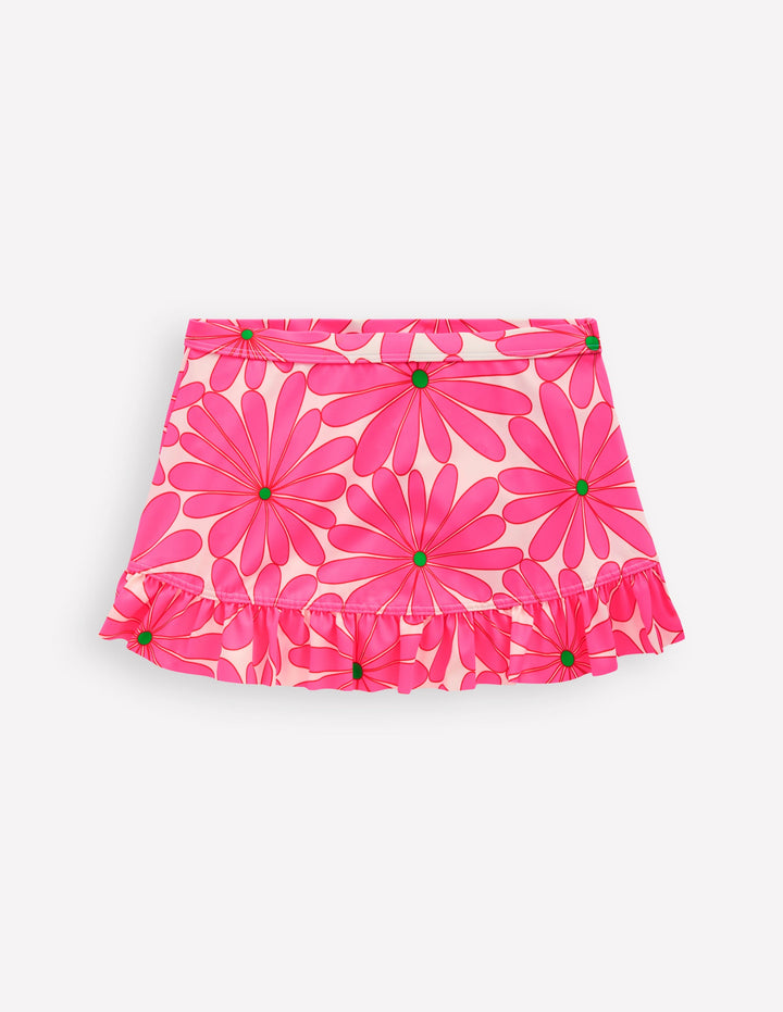 Swim Skirt-Festival Pink Daisy