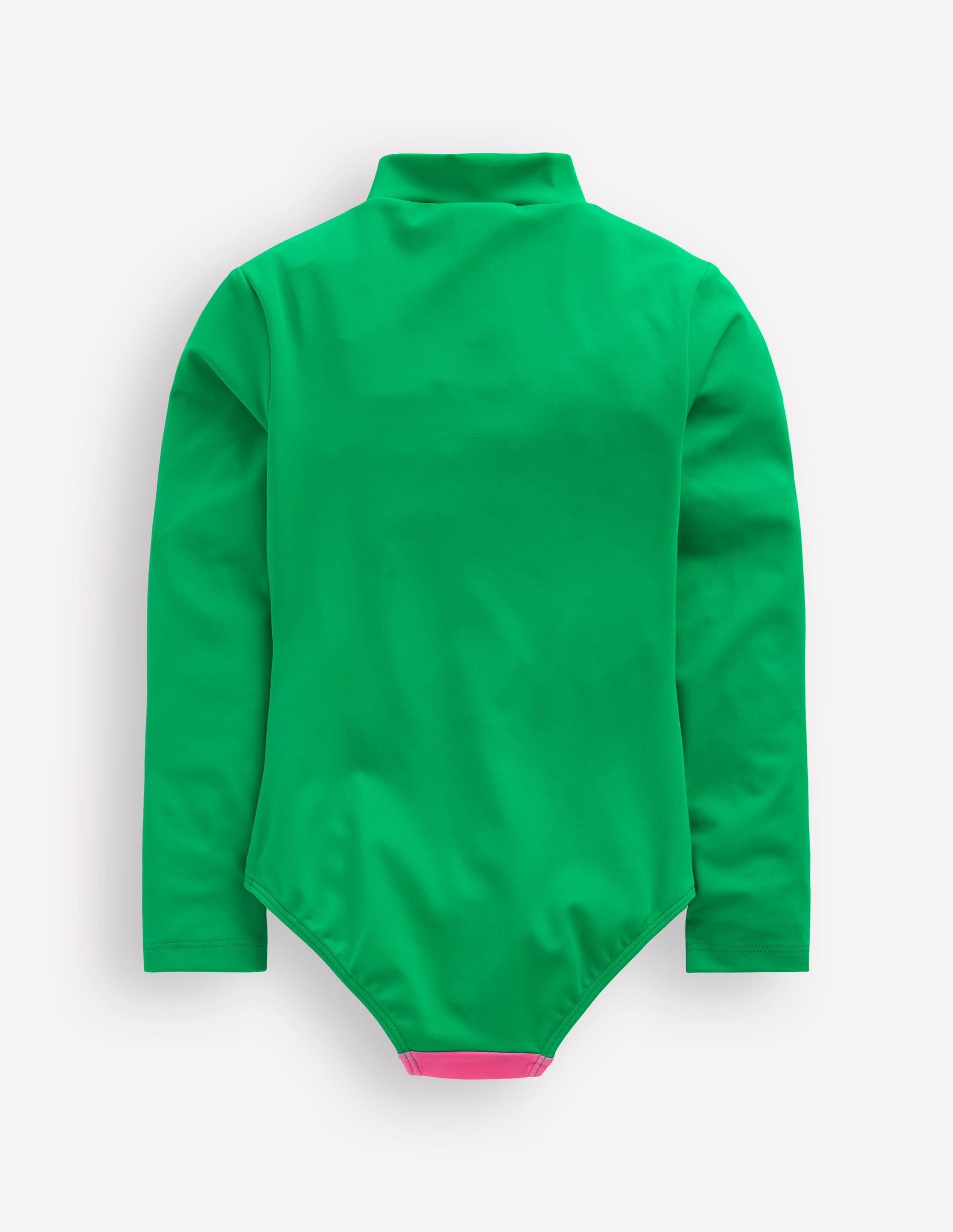 Fun Long Sleeve Swimsuit-Bright Emerald Fish-2