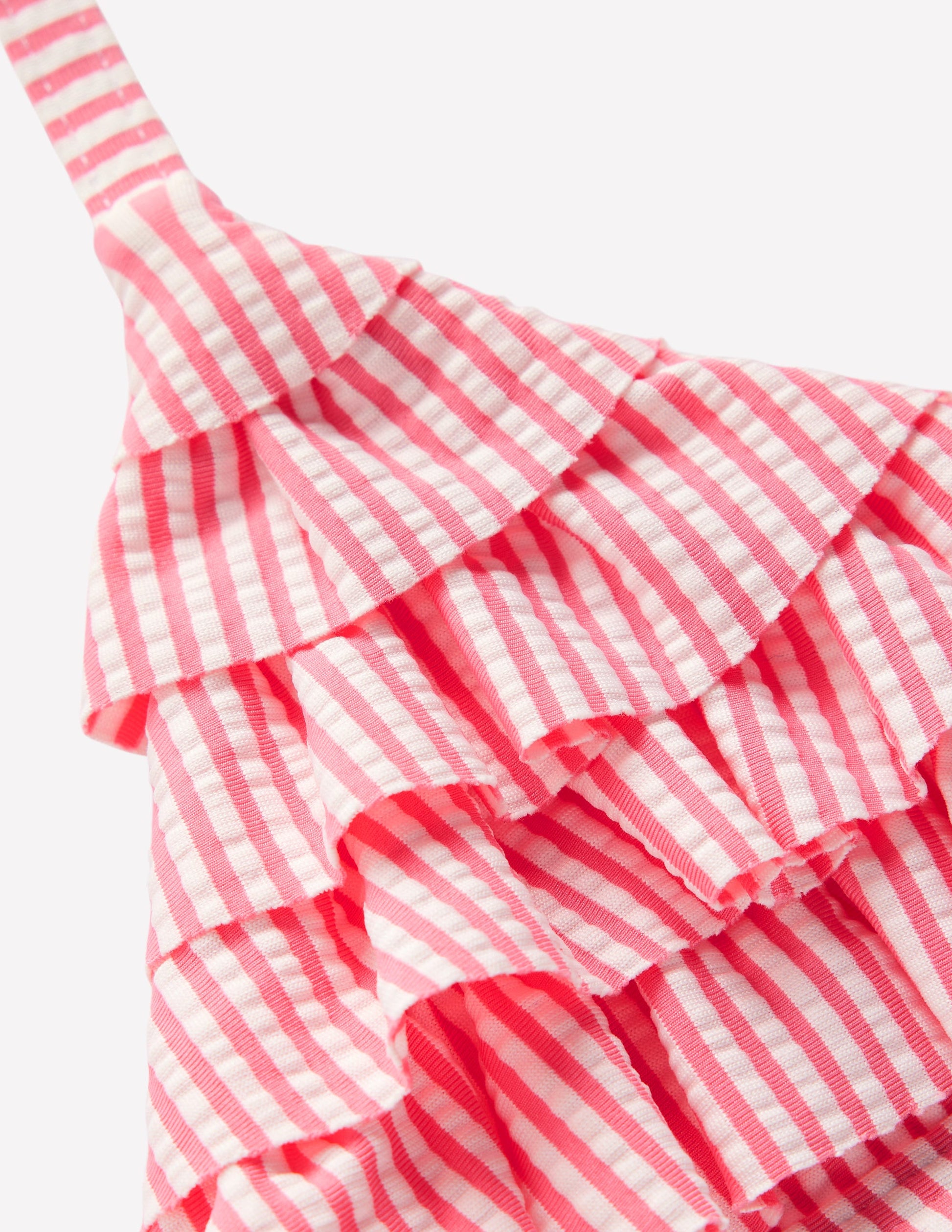 Frill Bikini-Salmon Pink Stripe-3