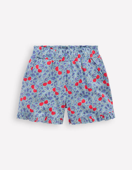 Pretty Jersey Shorts-Cloud Blue Cherry Vine