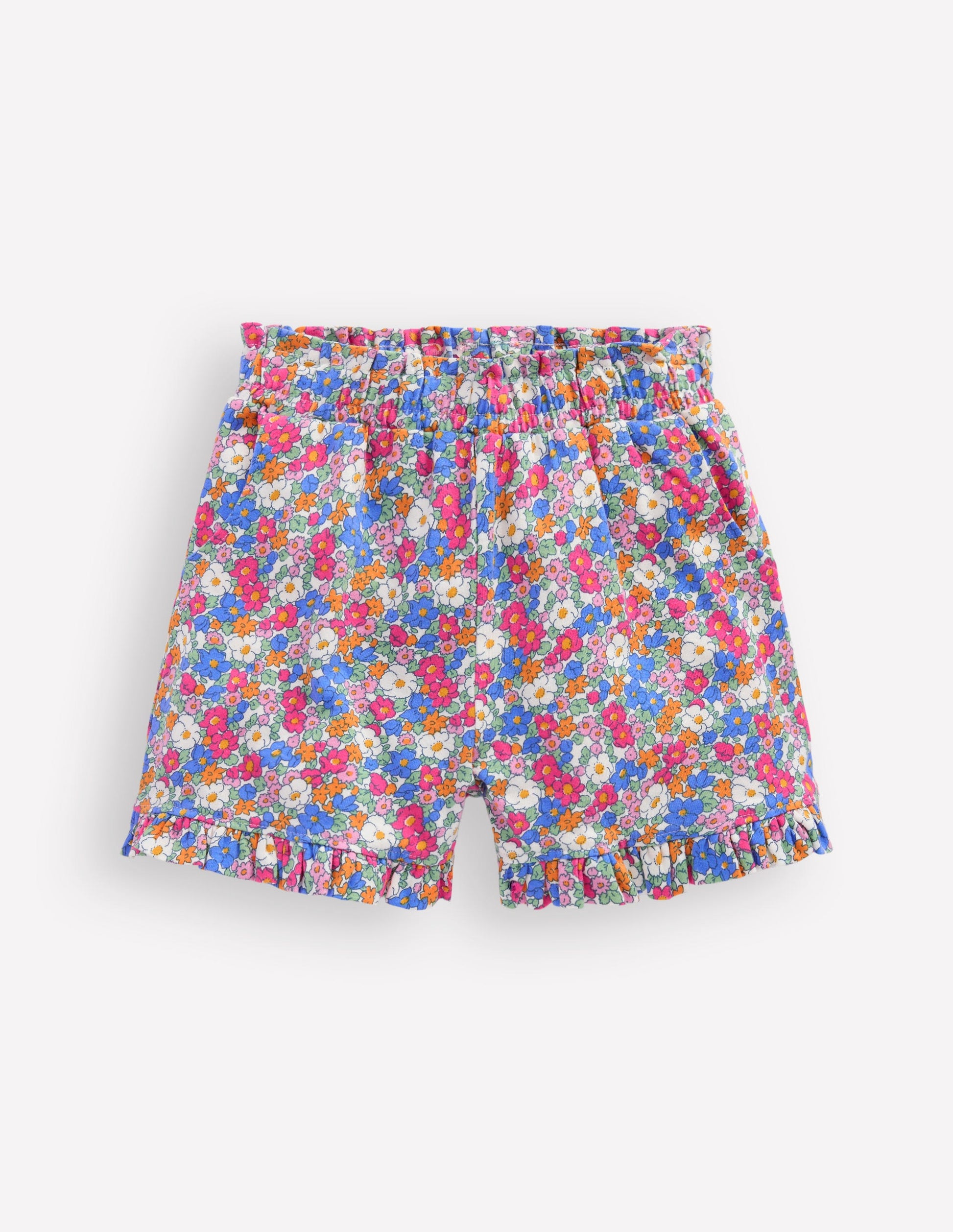 Pretty Jersey Shorts-Festival Pink Nautical Floral-1