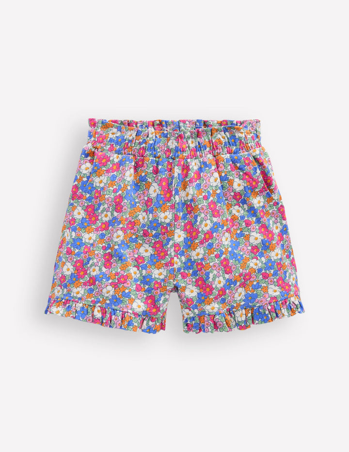 Pretty Jersey Shorts-Festival Pink Nautical Floral