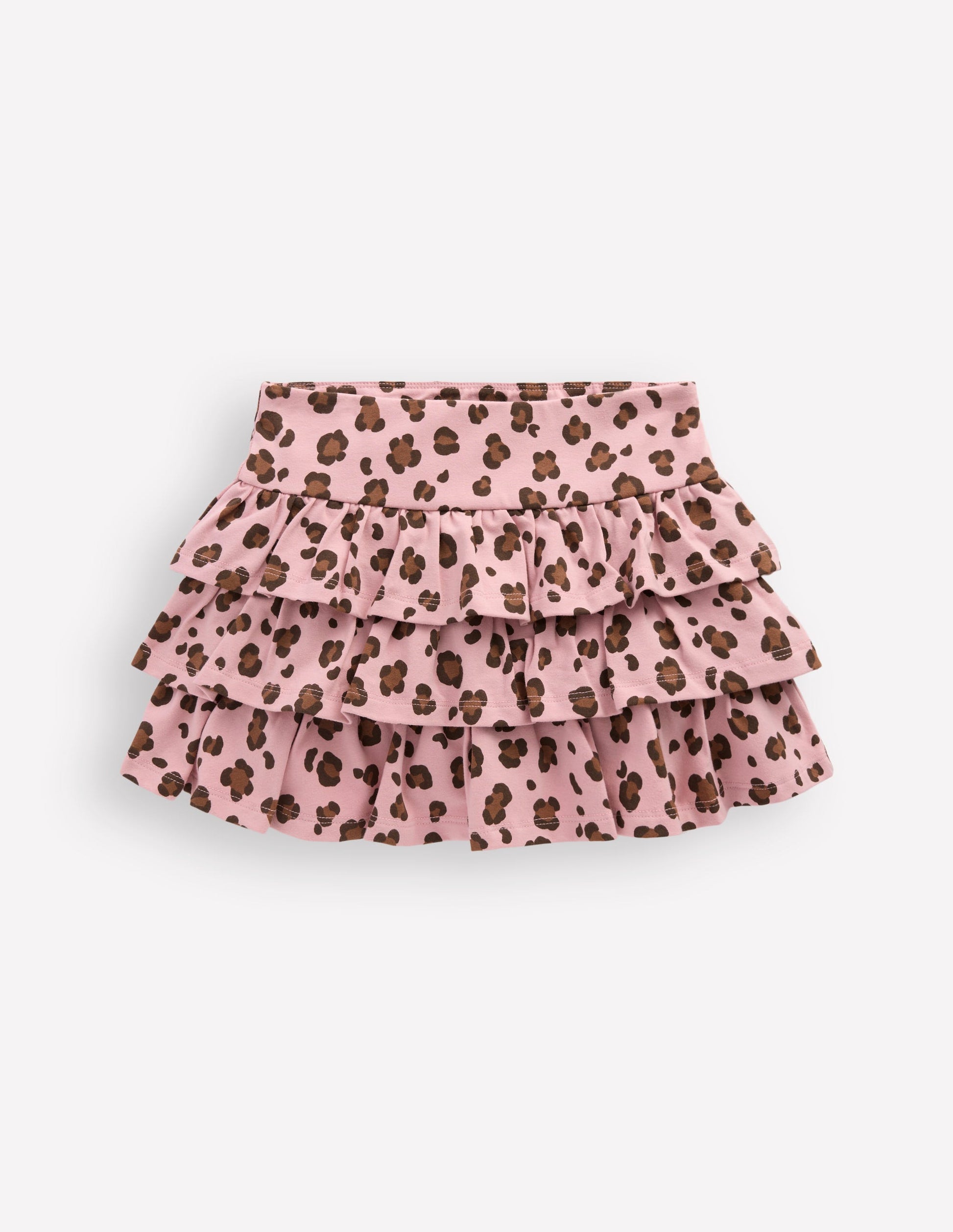 Frill Jersey Skort-Pink Leopard-1