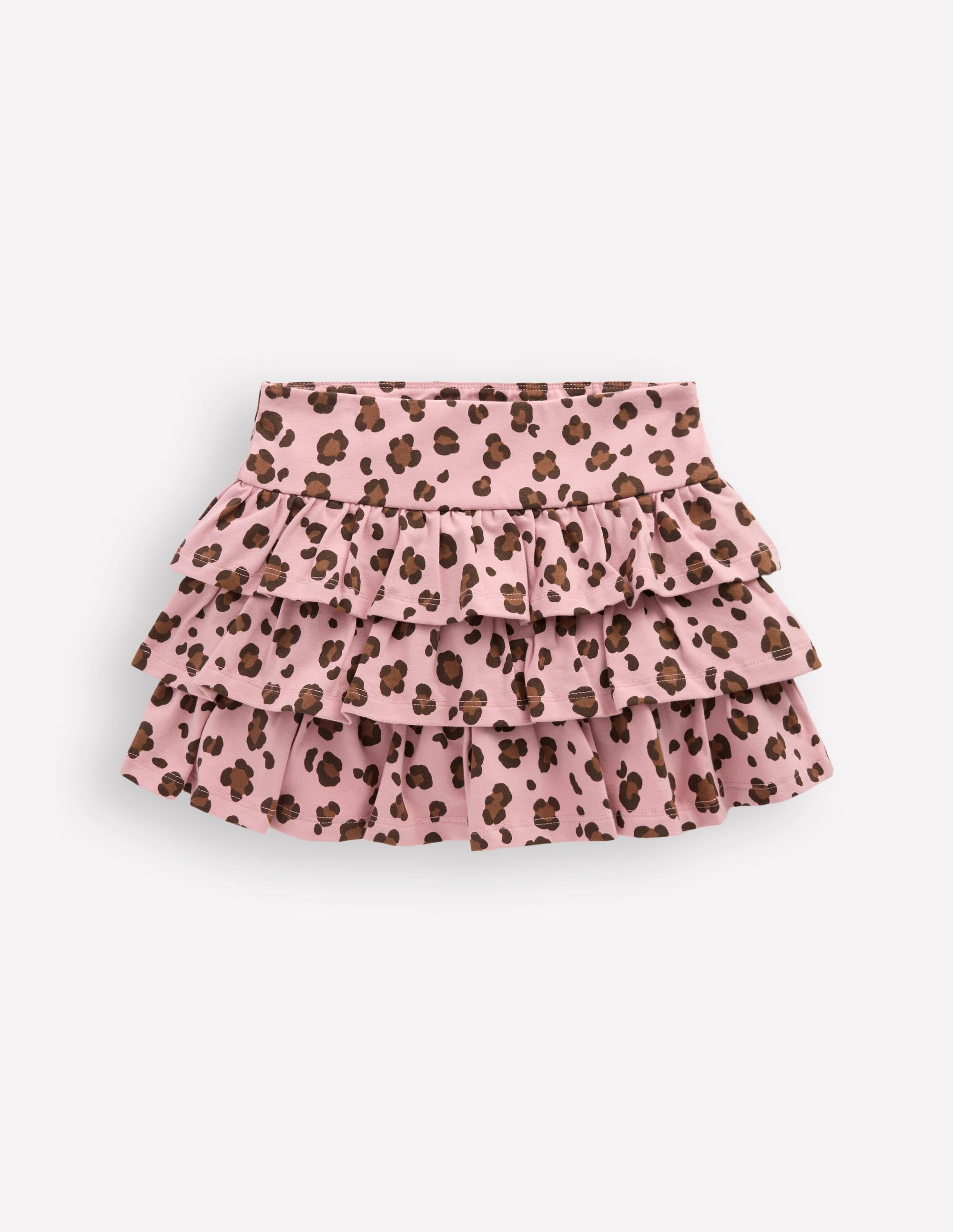 Frill Jersey Skort-Pink Leopard - Image 1