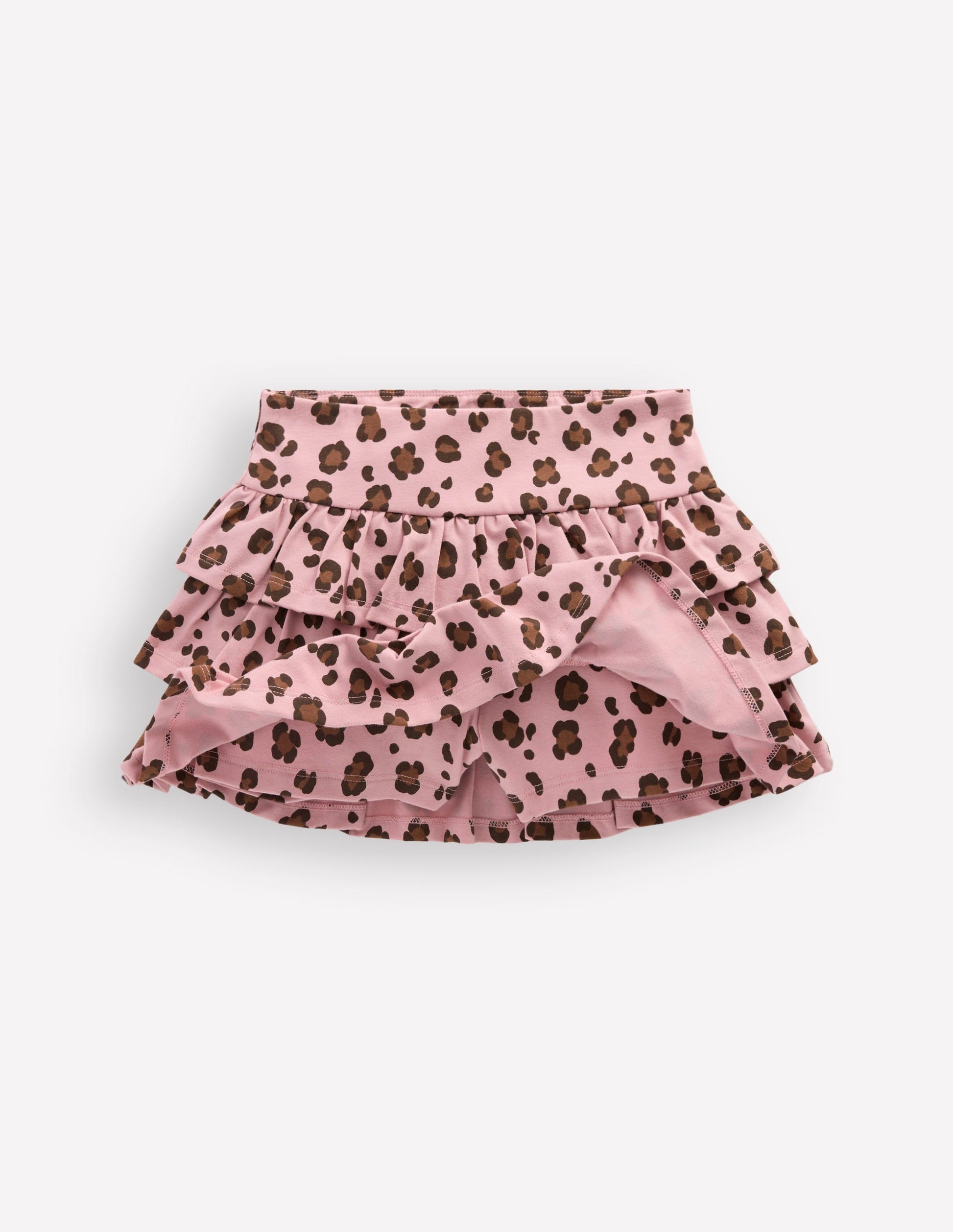 Frill Jersey Skort-Pink Leopard-4