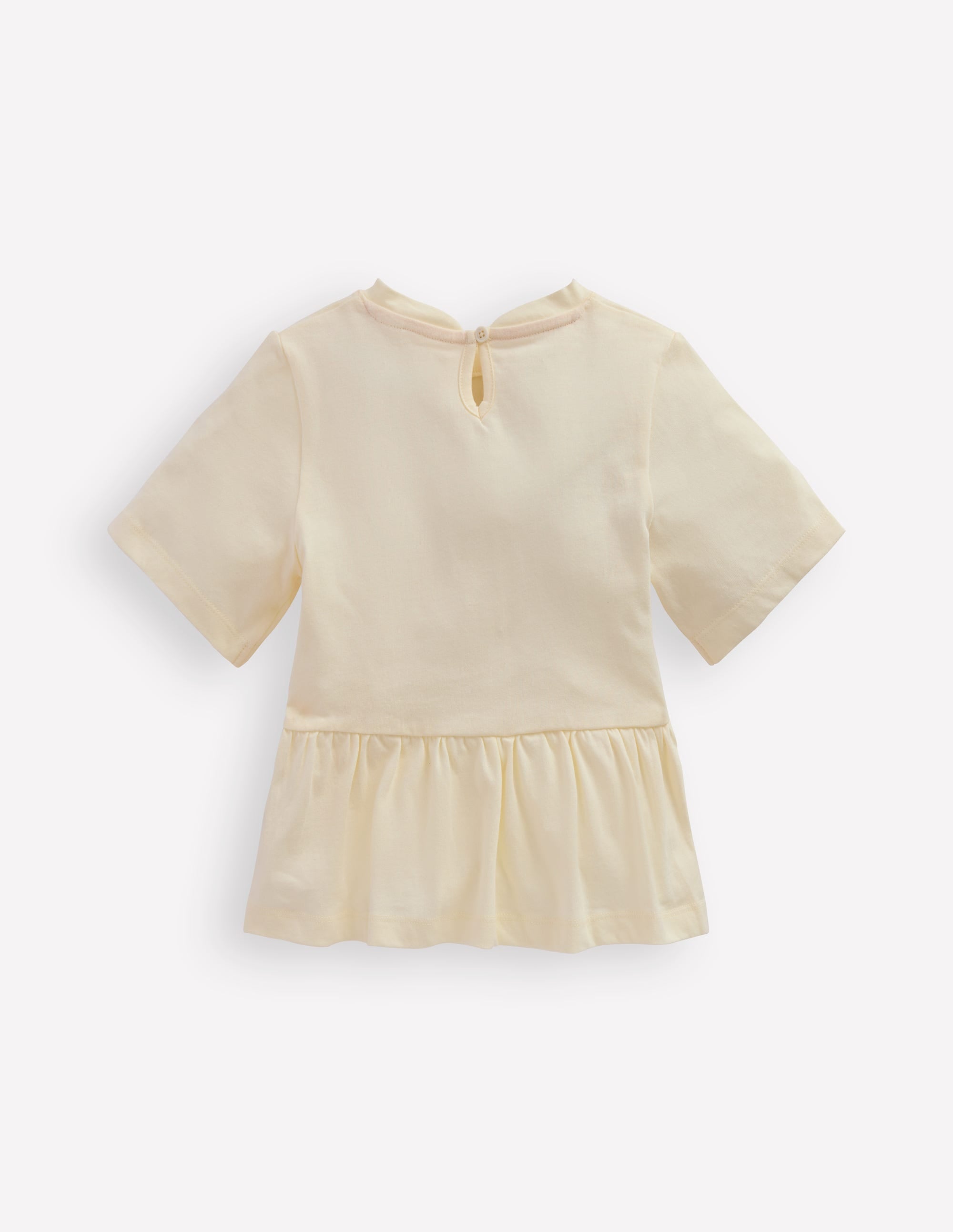 Short Sleeve Peplum Top - Soft Ivory | Boden USA