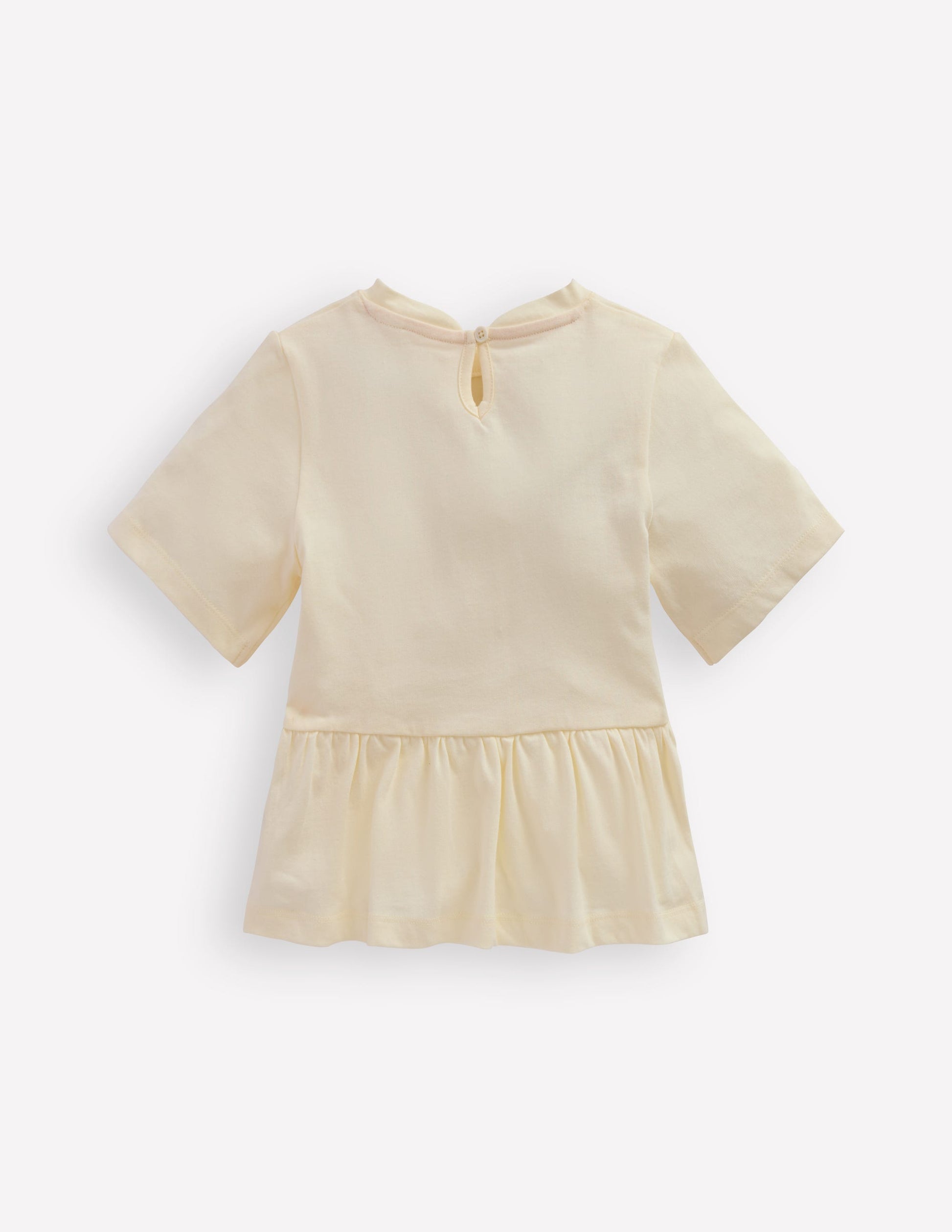 Short Sleeve Peplum Top-Soft Ivory-2