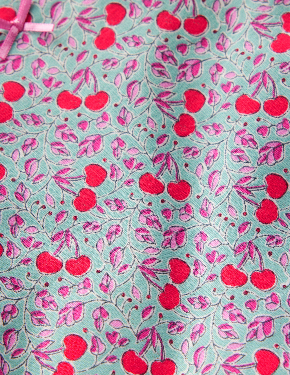 Snug Fit Pointelle Pyjamas-Cherry Orchard - Image 3