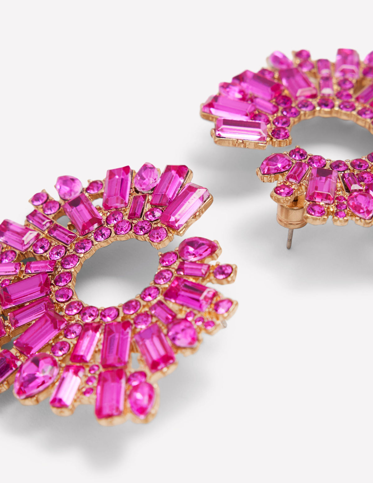 Jewel Garland Earrings-Pink - Image 3