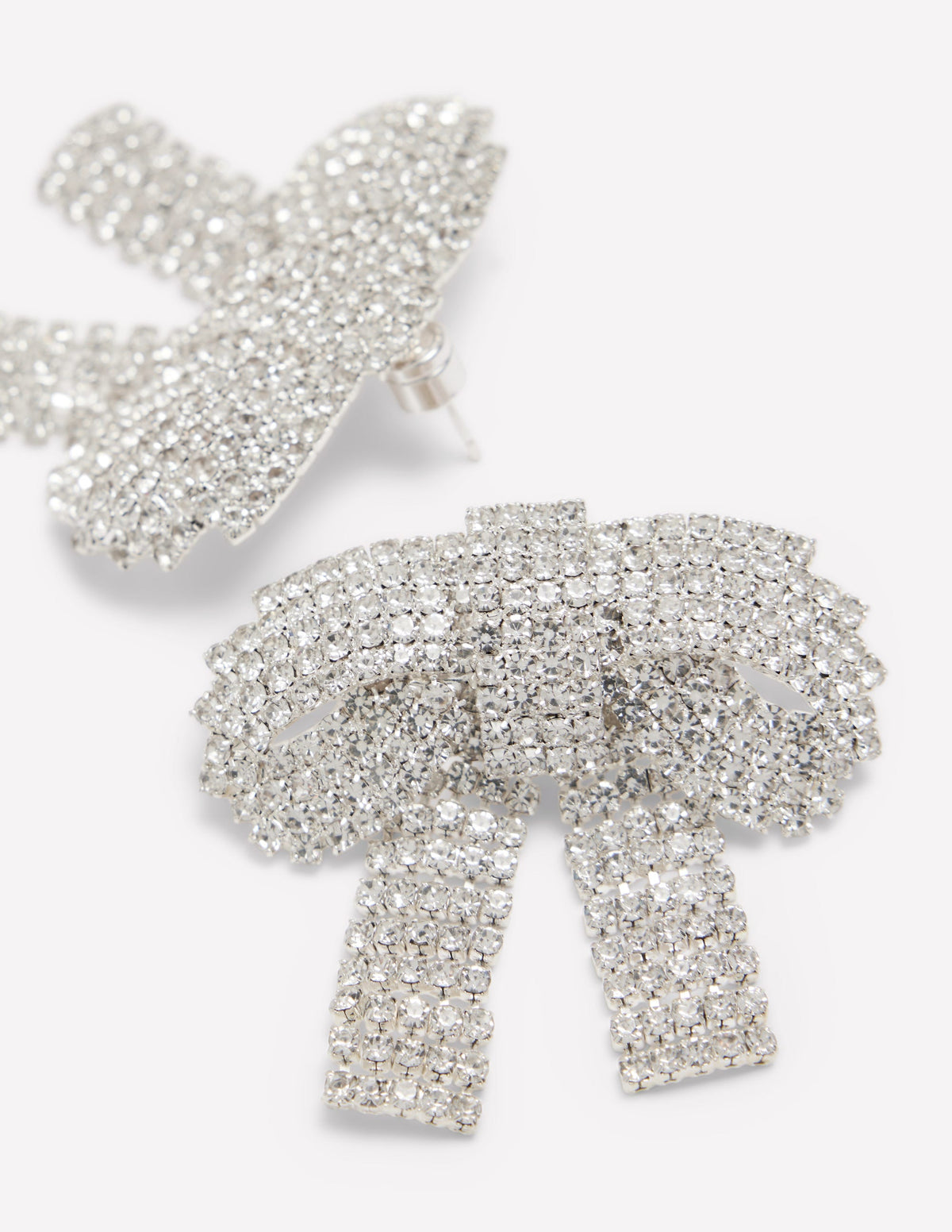 Jewel Bow Earrings-Clear-4