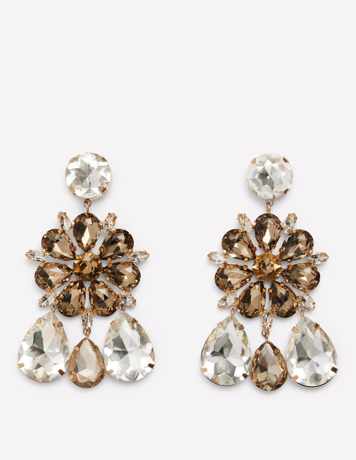 Statement Jewel Earrings-Smoke - Image 1