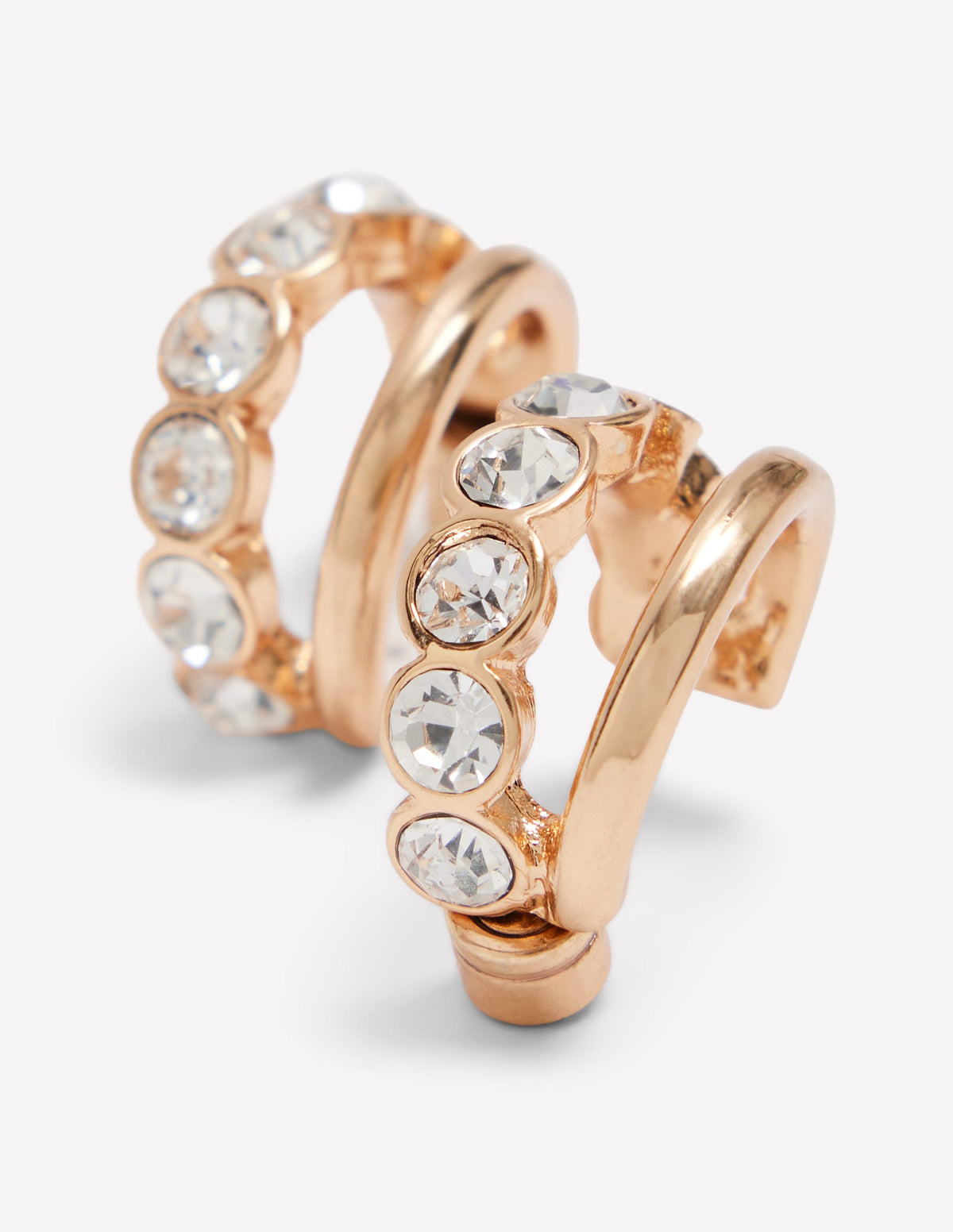 Small Jewel Hoops-Clear - Image 3