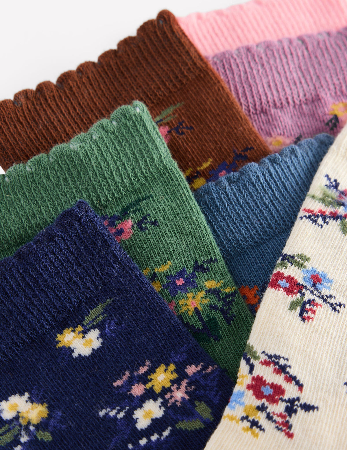 7-pack Socks-Vintage Flower Posy-2