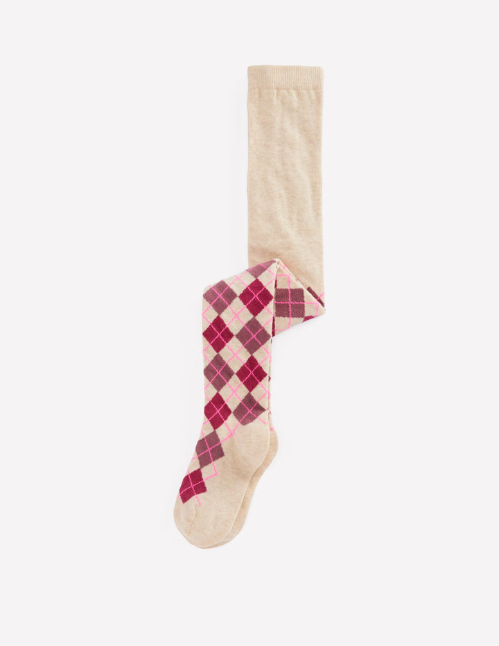Patterned Tights-Argyle