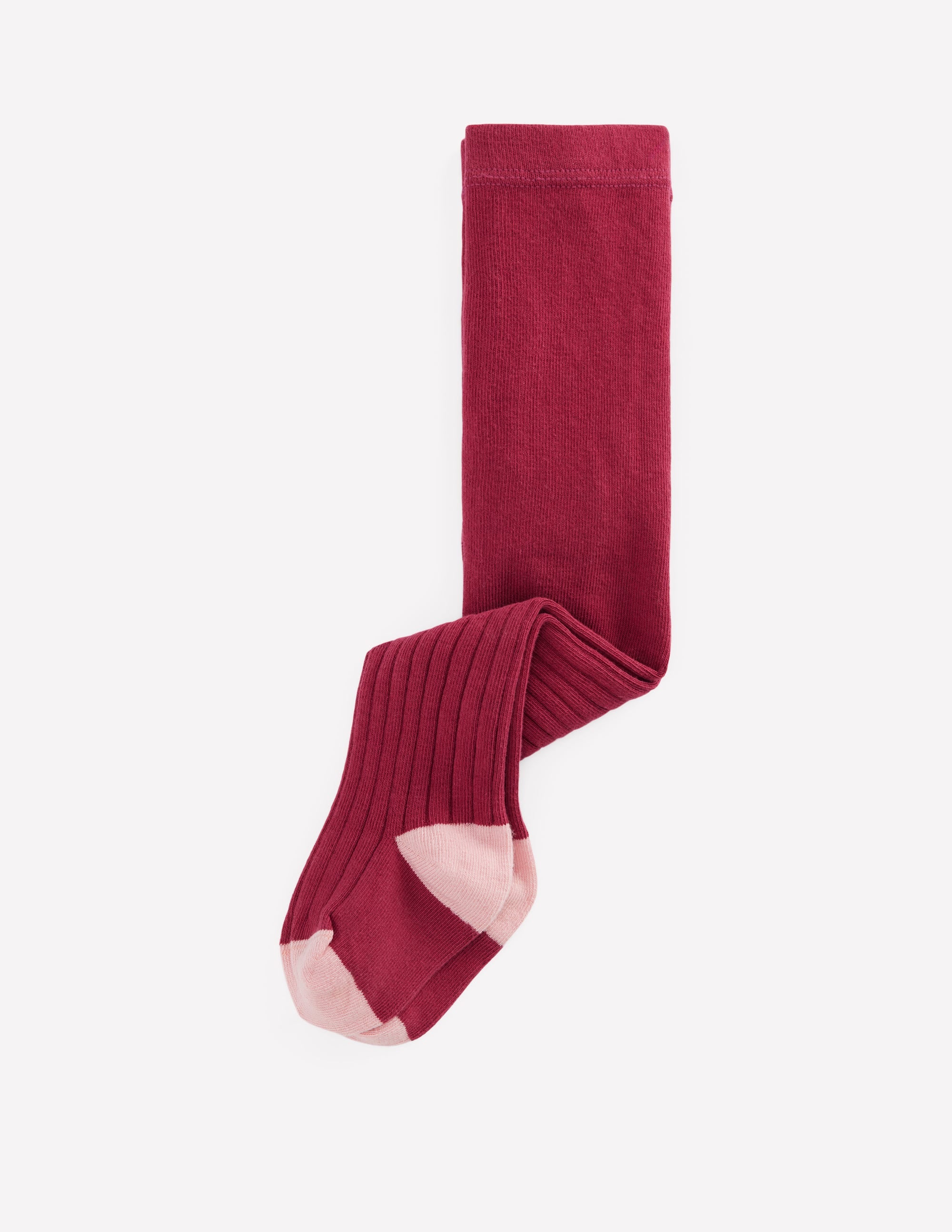 Baby Ribbed Tights-Sweet Cherry - Image 1