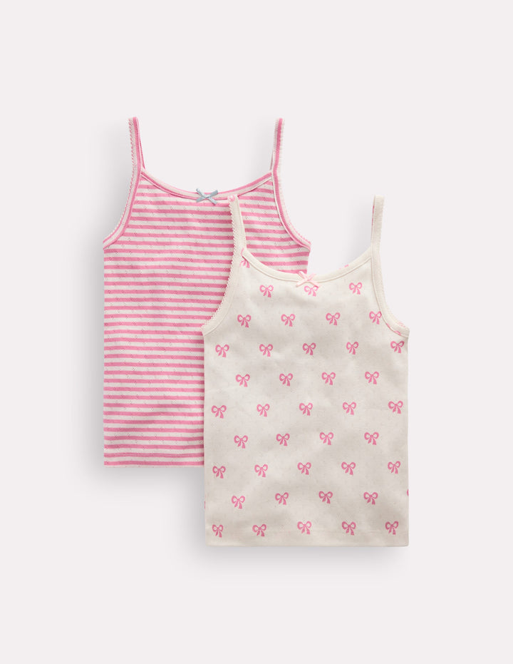 2-Pack Pointelle Tank Tops-Bows