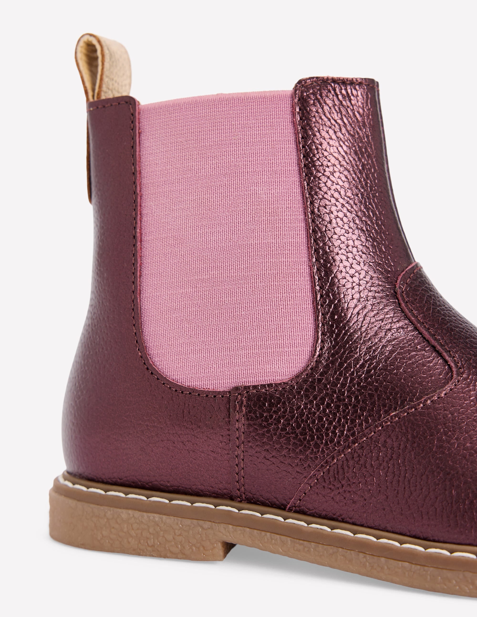Leather Chelsea Boots-Metallic - Image 3