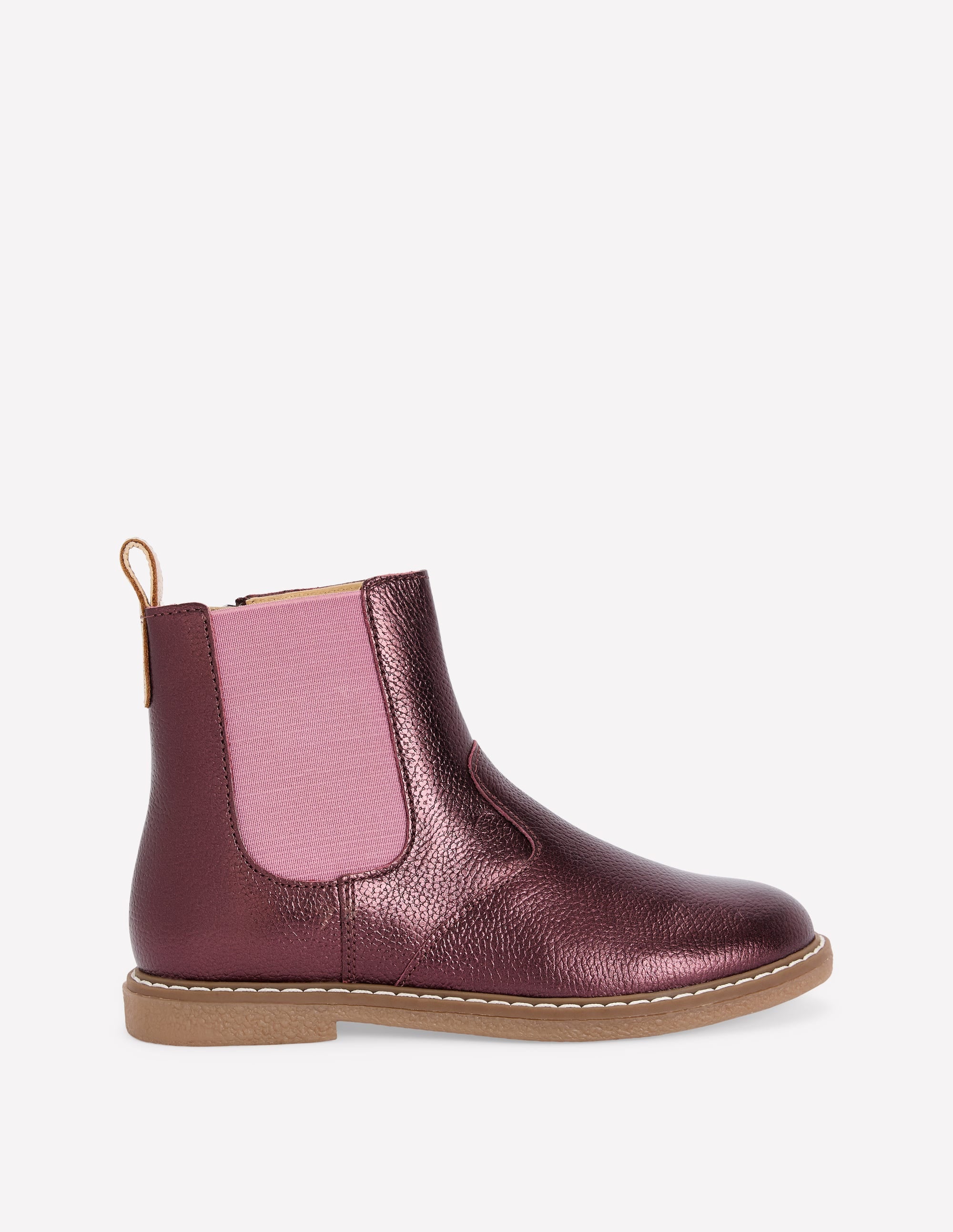 Leather Chelsea Boots-Metallic - Image 1