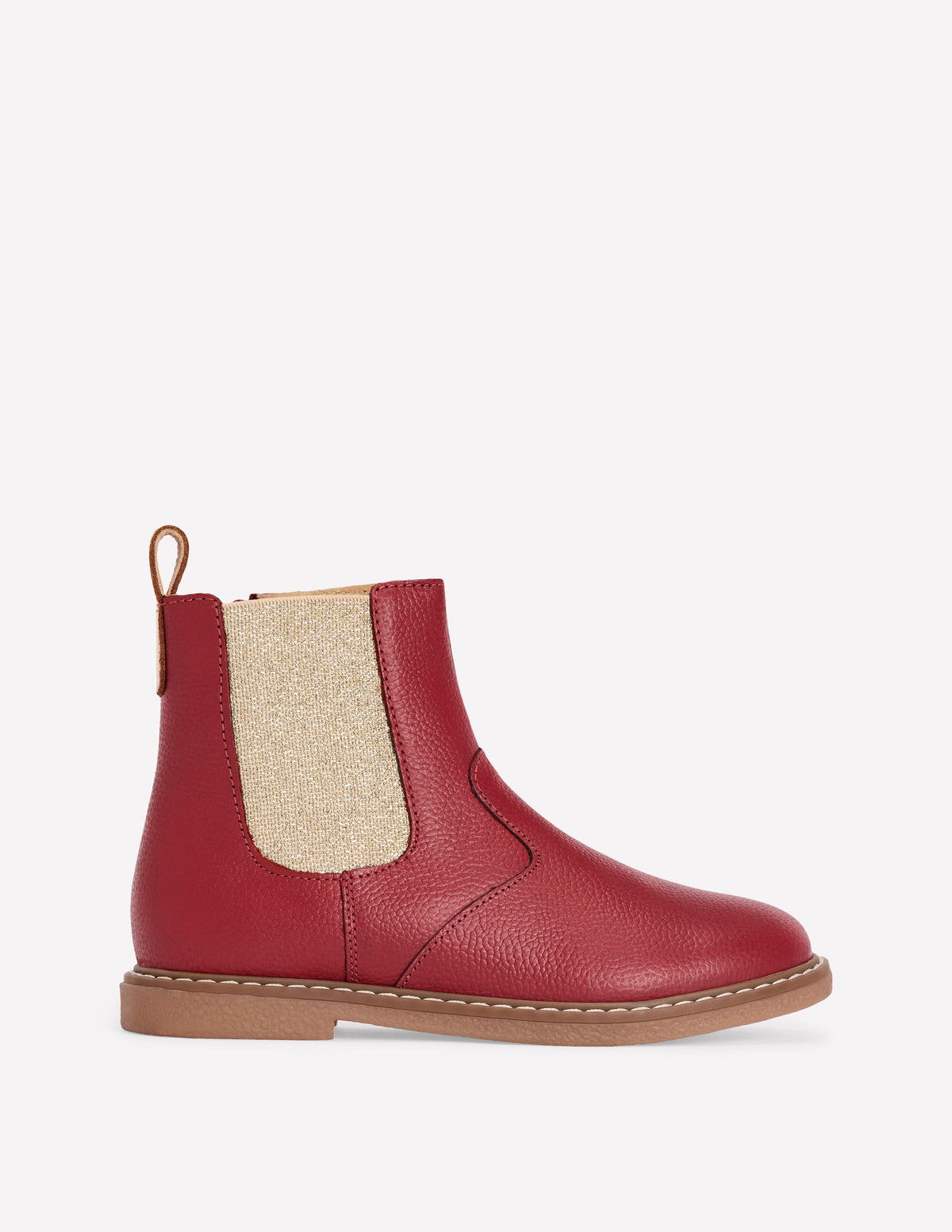 Leather Chelsea Boots-Crimson Red - Image 1