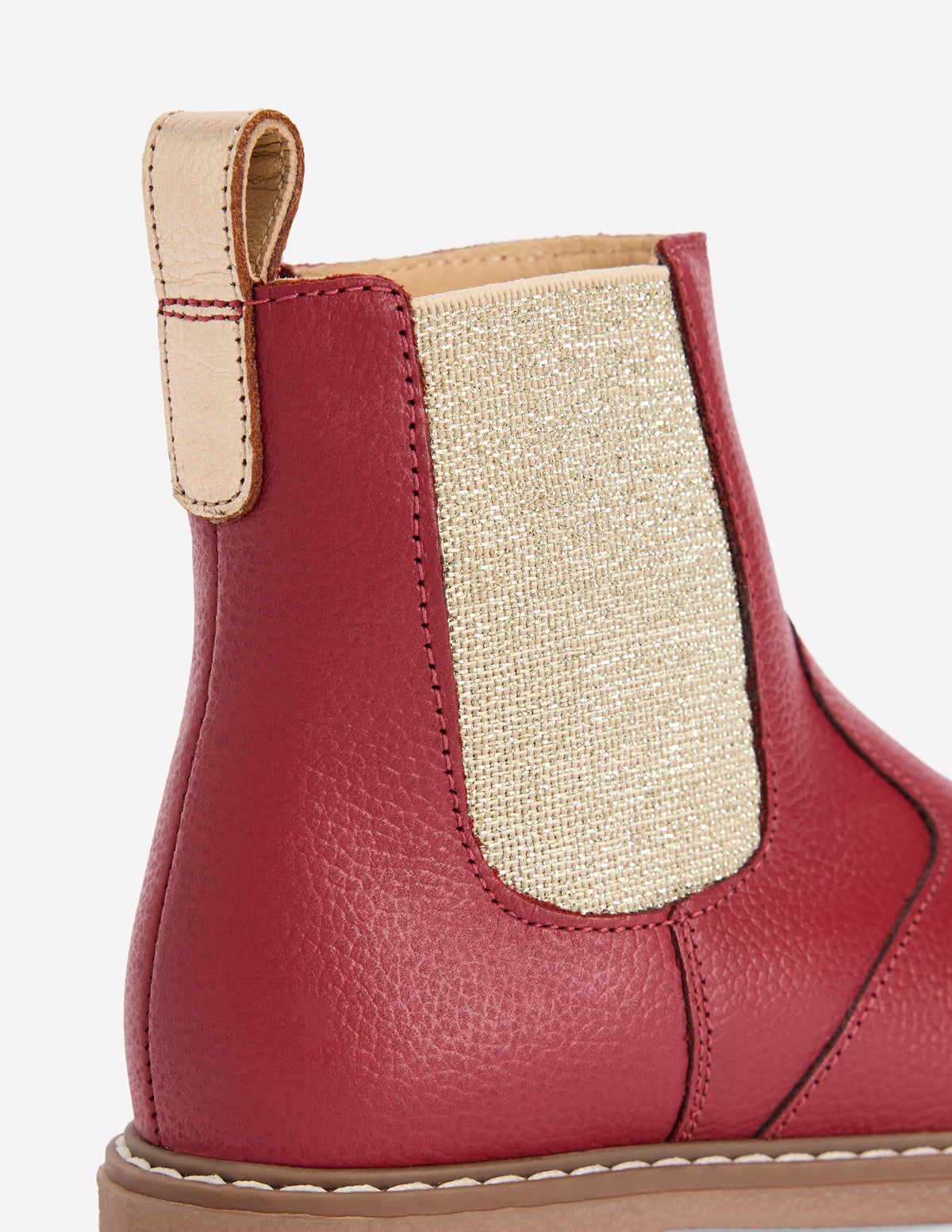 Leather Chelsea Boots-Crimson Red-3