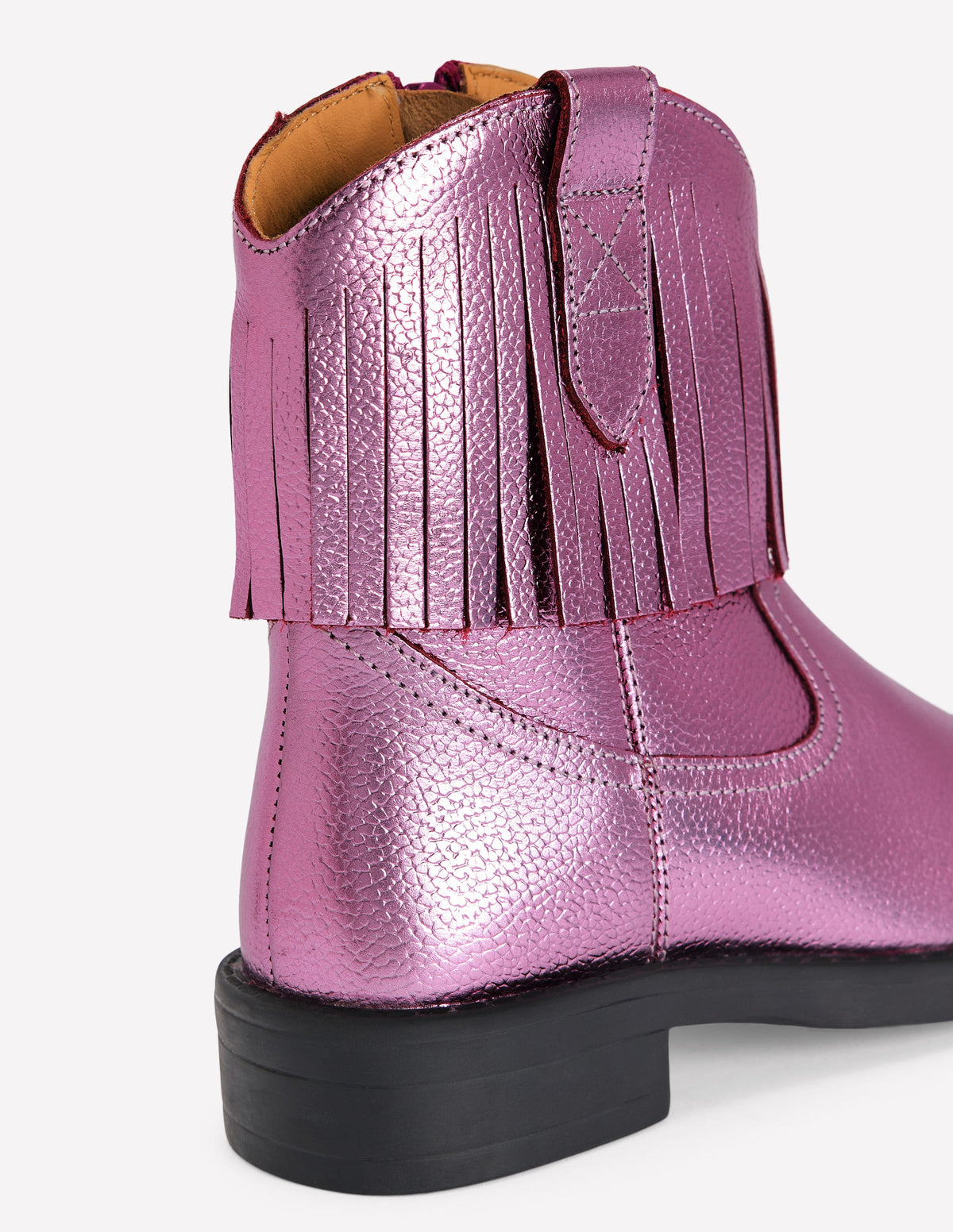 Western Boots-Pink Metallic-3