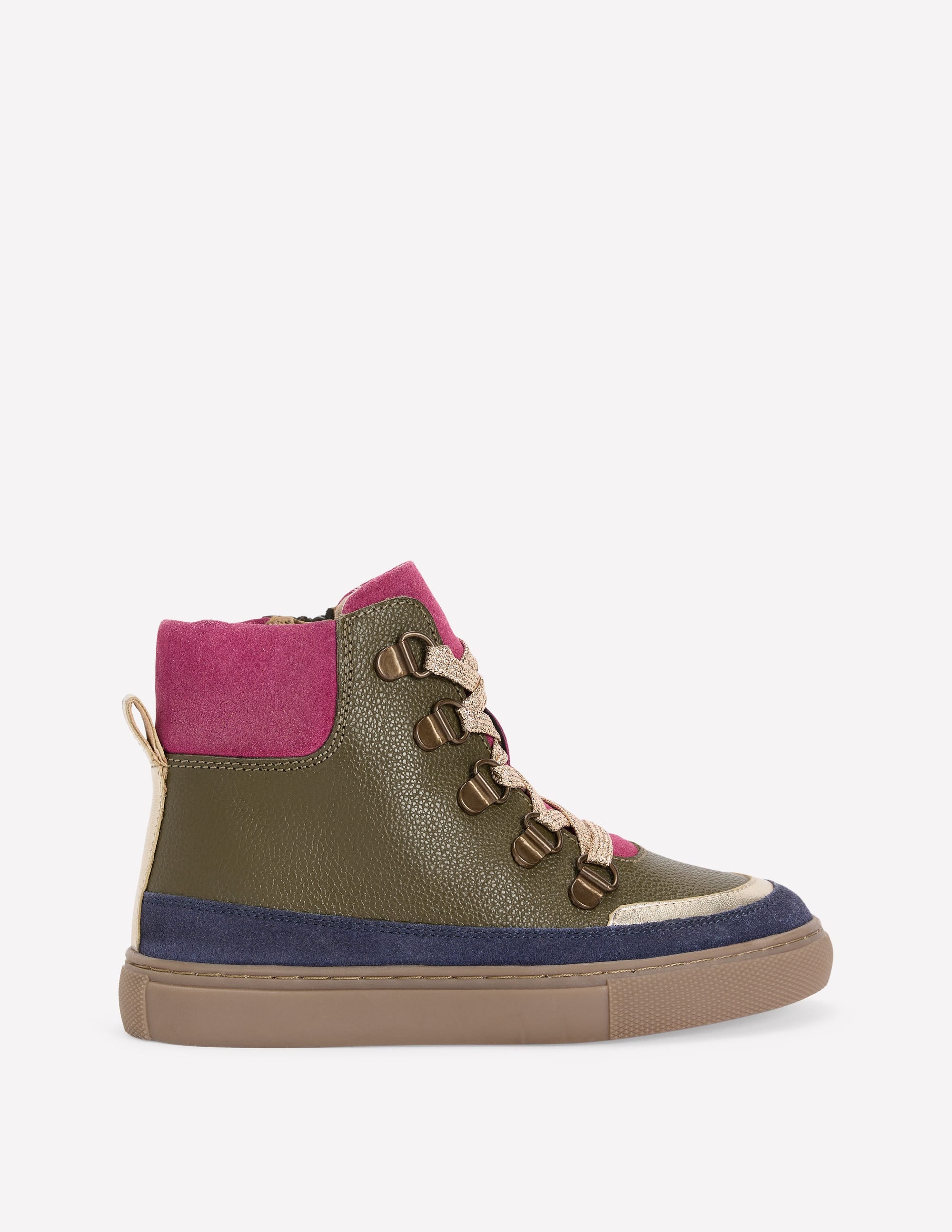 Lace Up Boots-Brunswick Green - Image 1
