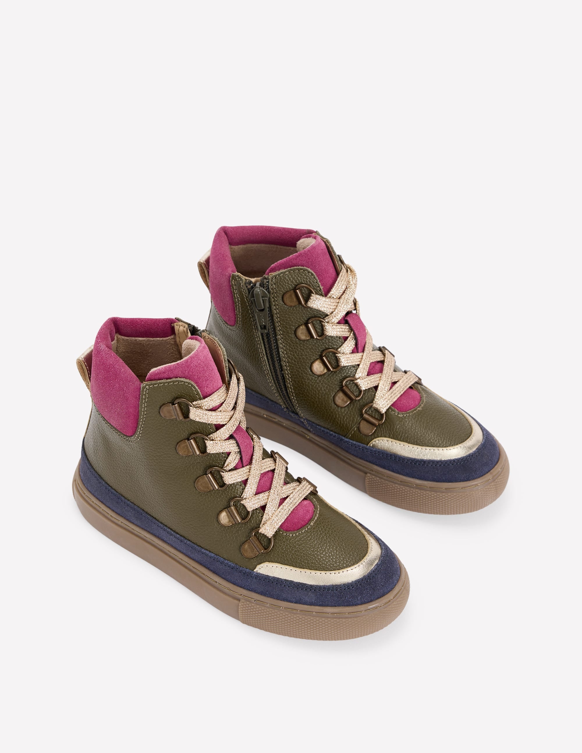 Lace Up Boots-Brunswick Green - Image 2