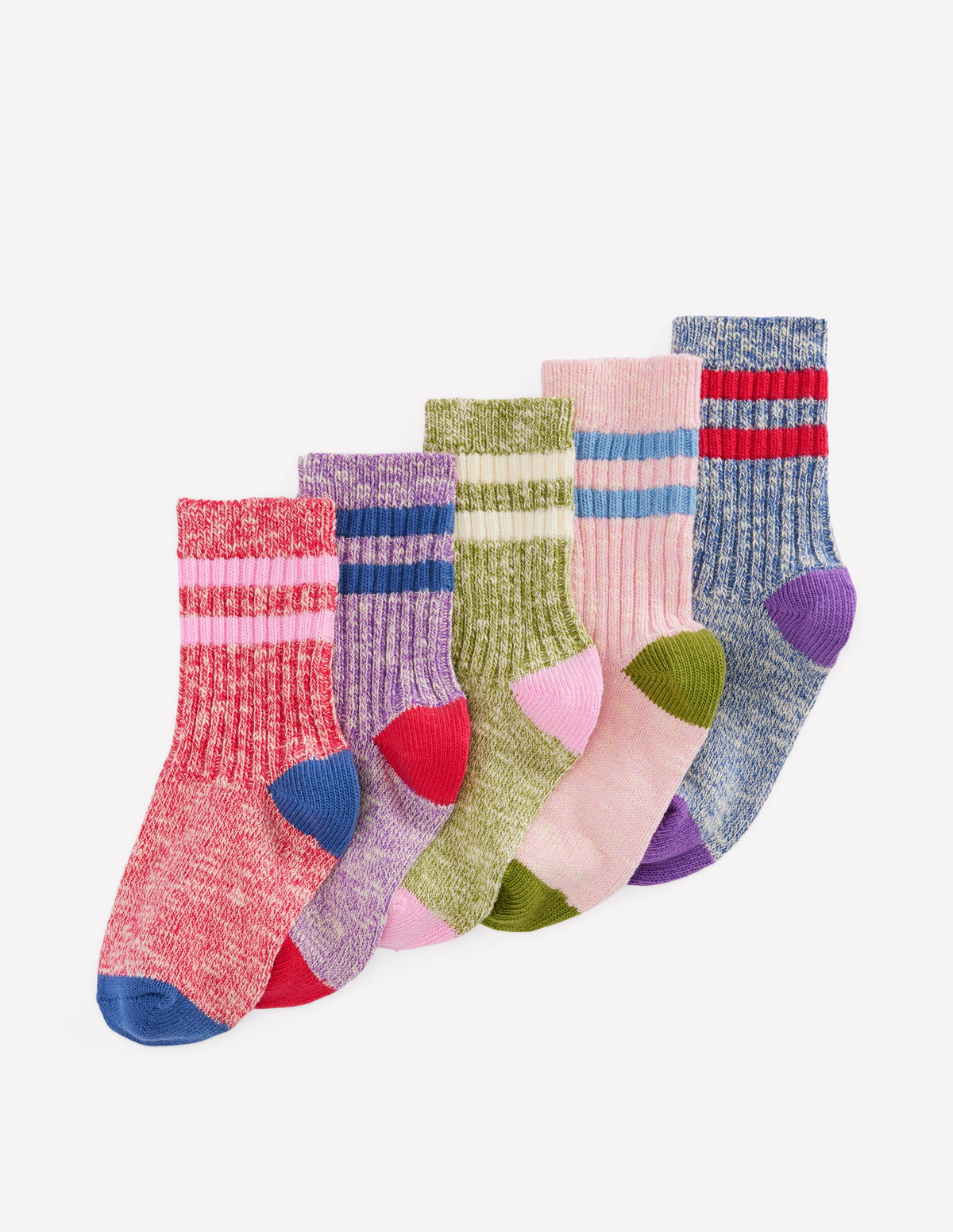 5-pack Twist Socks-Multi Stripes-1