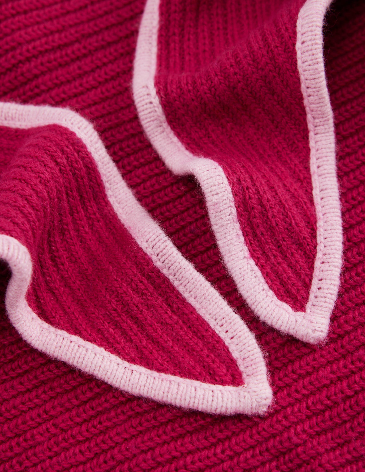 Triangle Knitted Scarf-Red Bud - Image 2