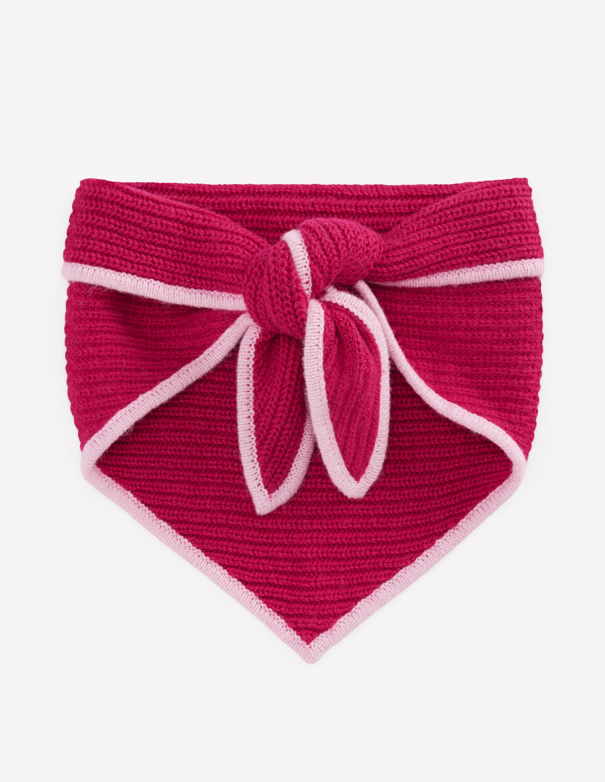 Triangle Knitted Scarf-Red Bud - Image 1