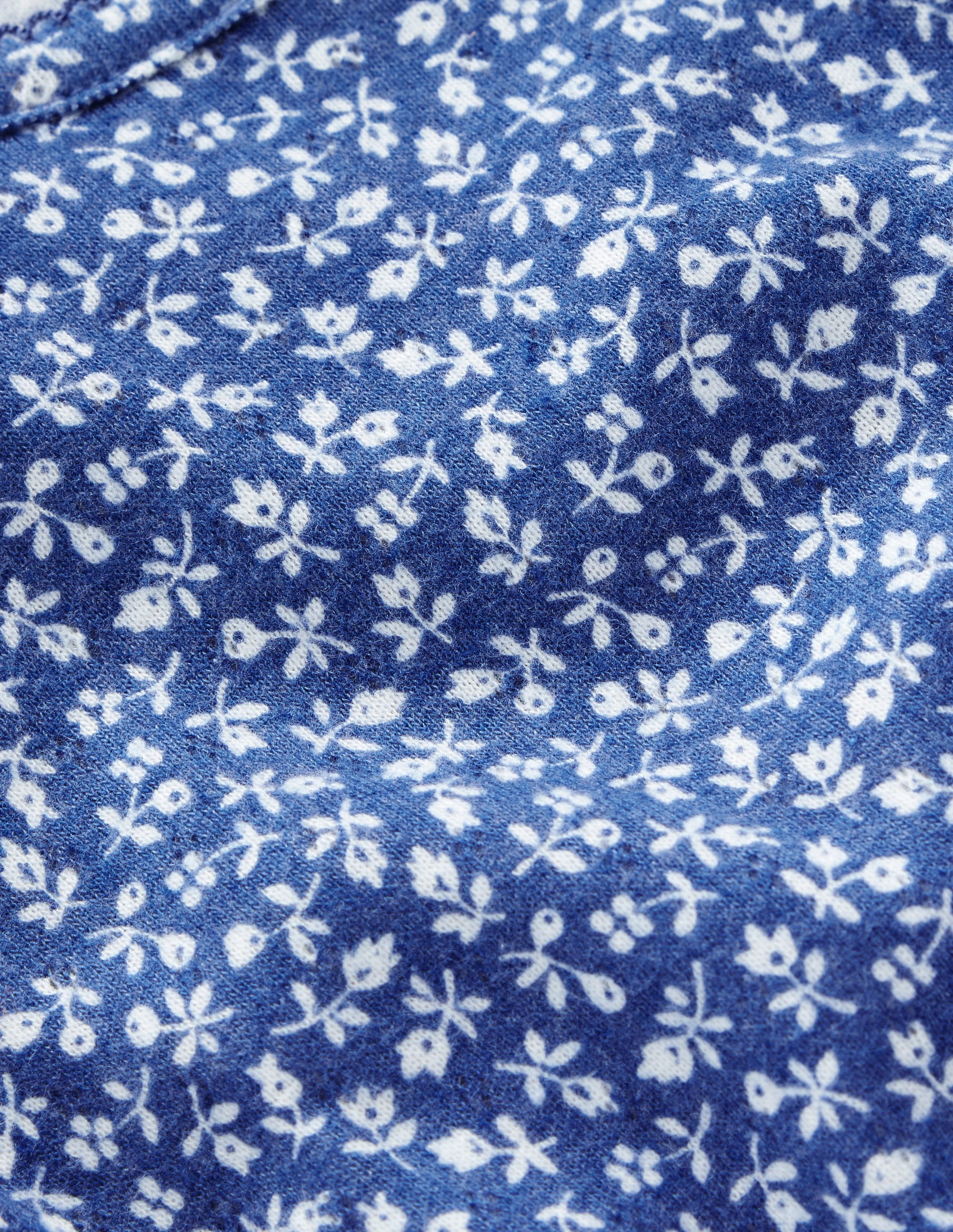 Long Sleeve Pointelle Top-Bluejay Ditsy Floral - Image 3