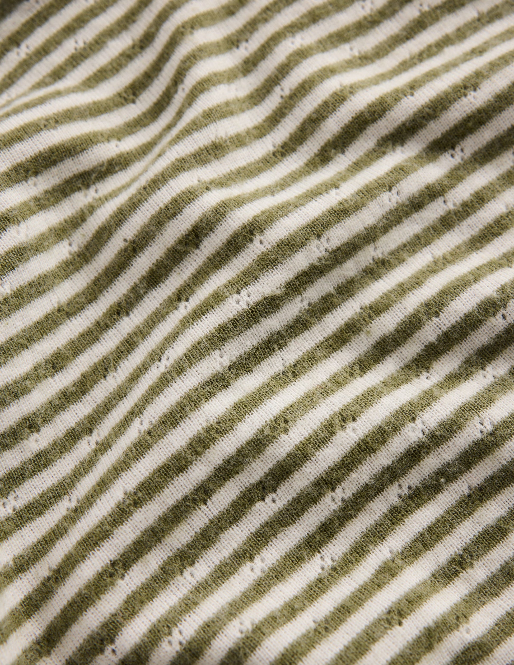 Long Sleeve Pointelle Top-Green Stripe-3