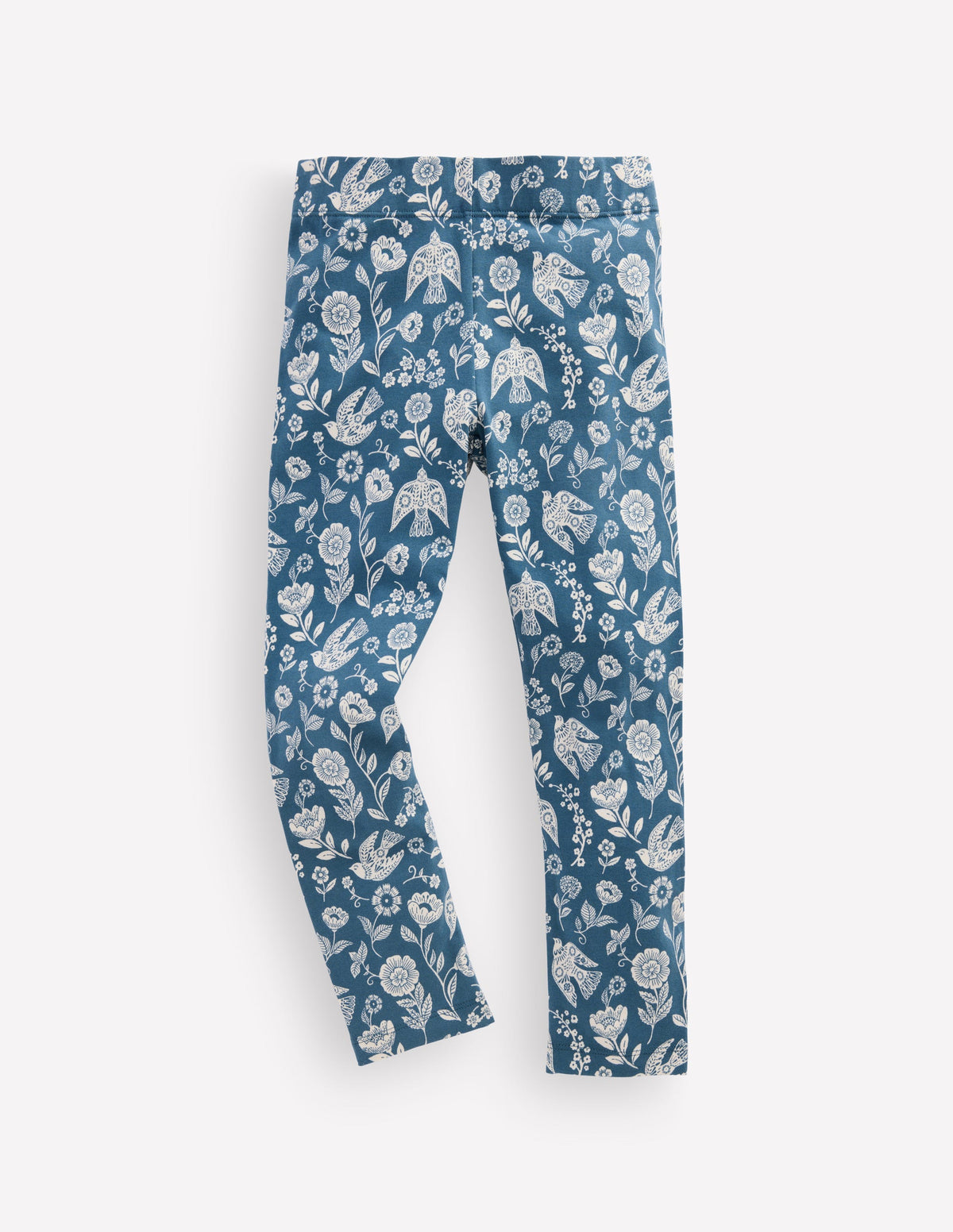 Fun Leggings-Sapphire Blue Floral Blue - Image 1