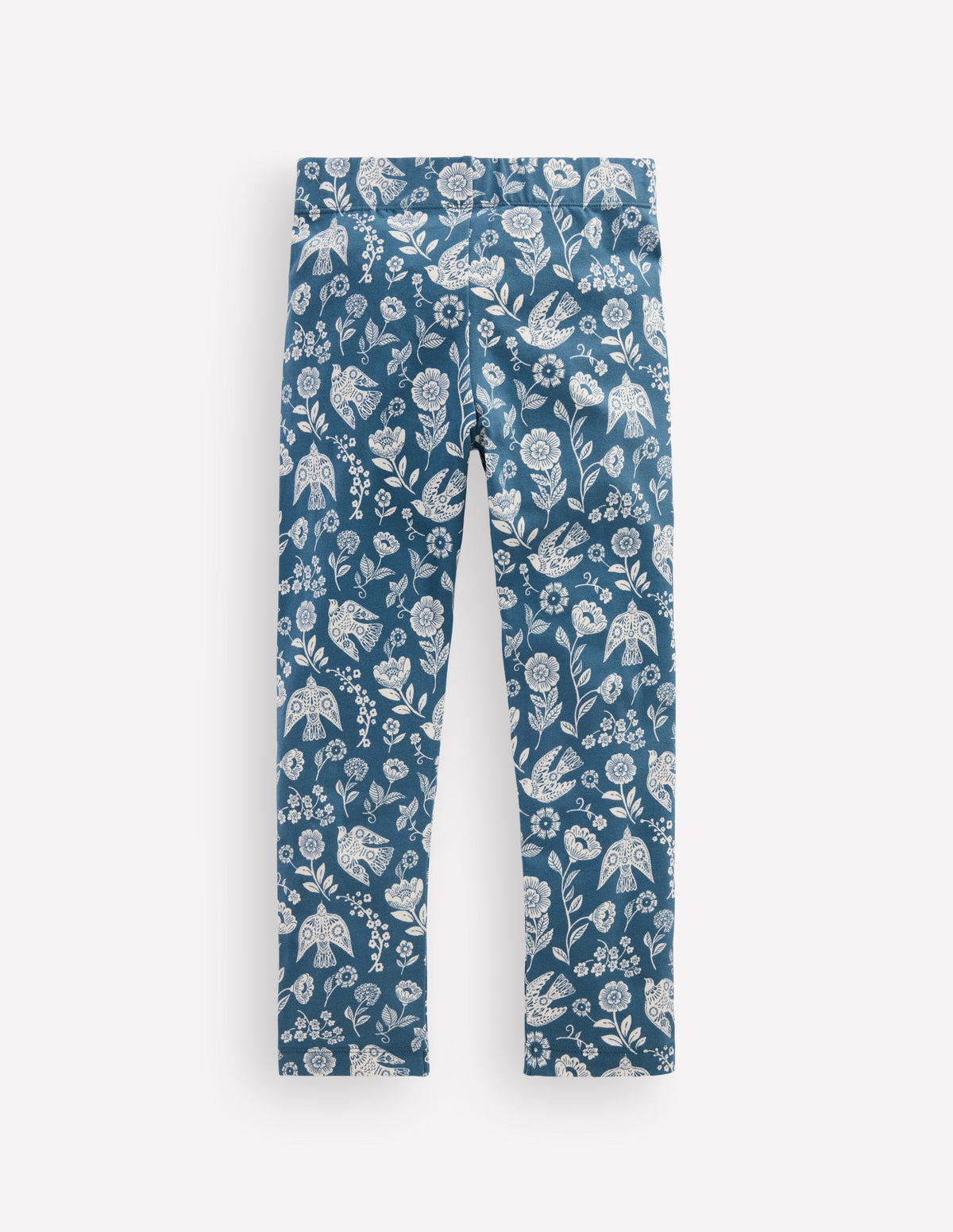 Fun Leggings-Sapphire Blue Floral Blue - Image 2