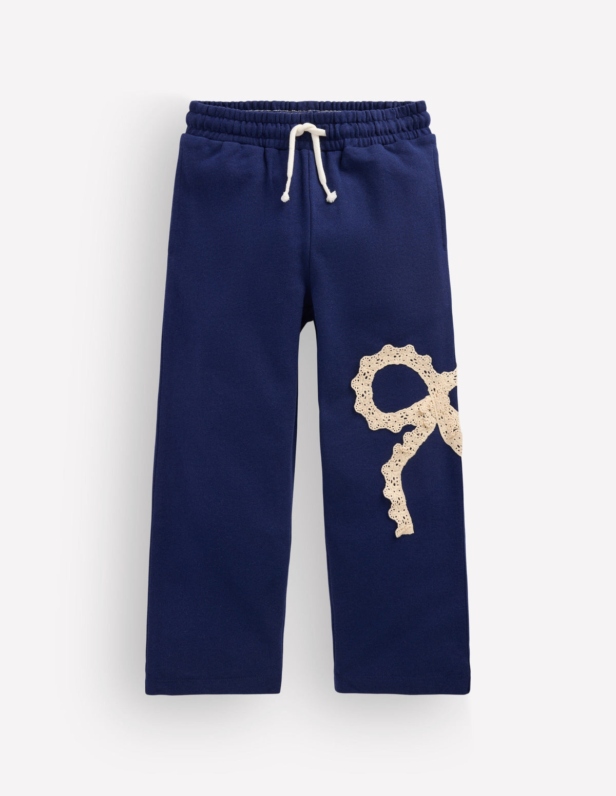 Bobbie Appliqué Sweatpants-Navy Bow-1